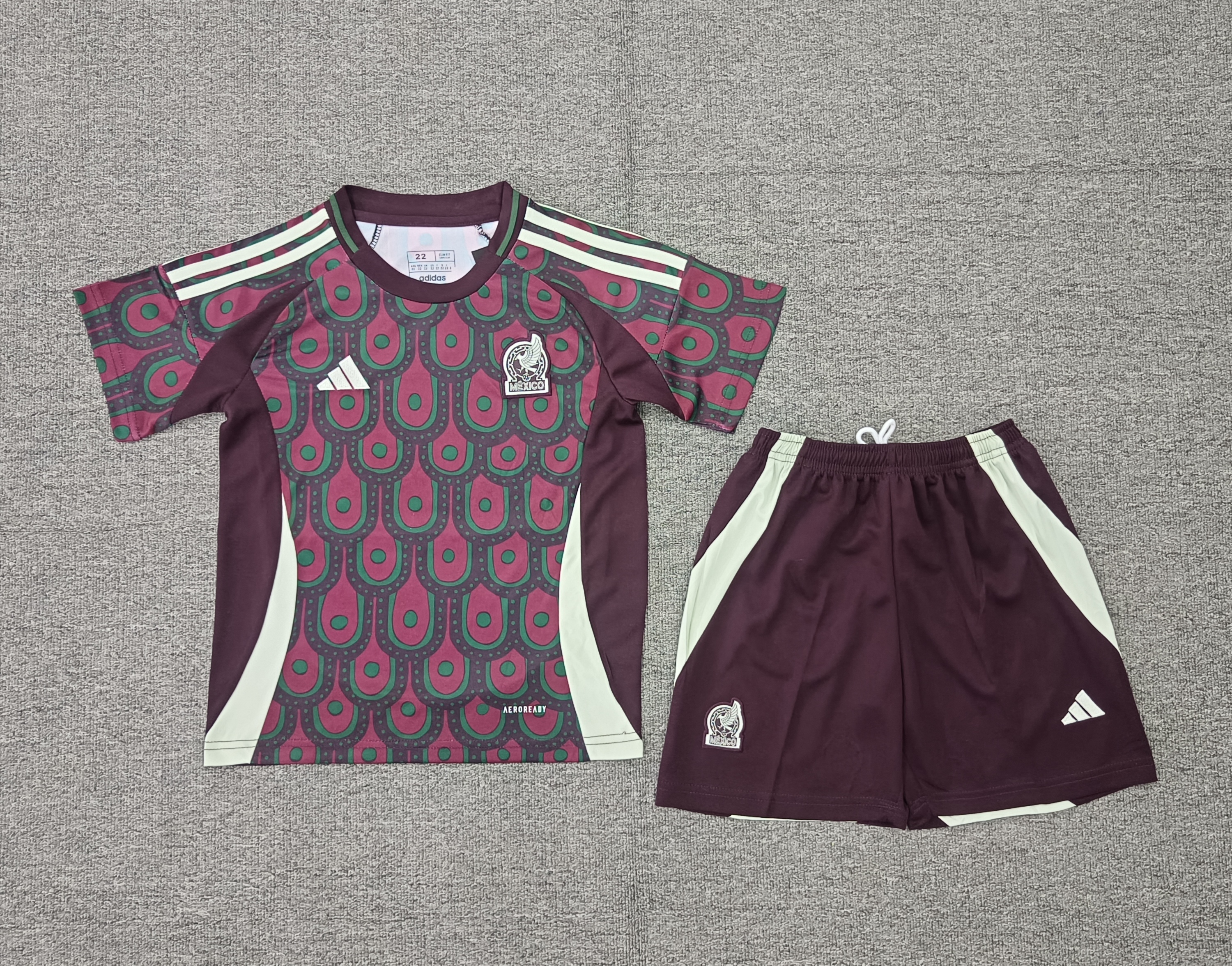 24-25 Mexico home children's football uniform set