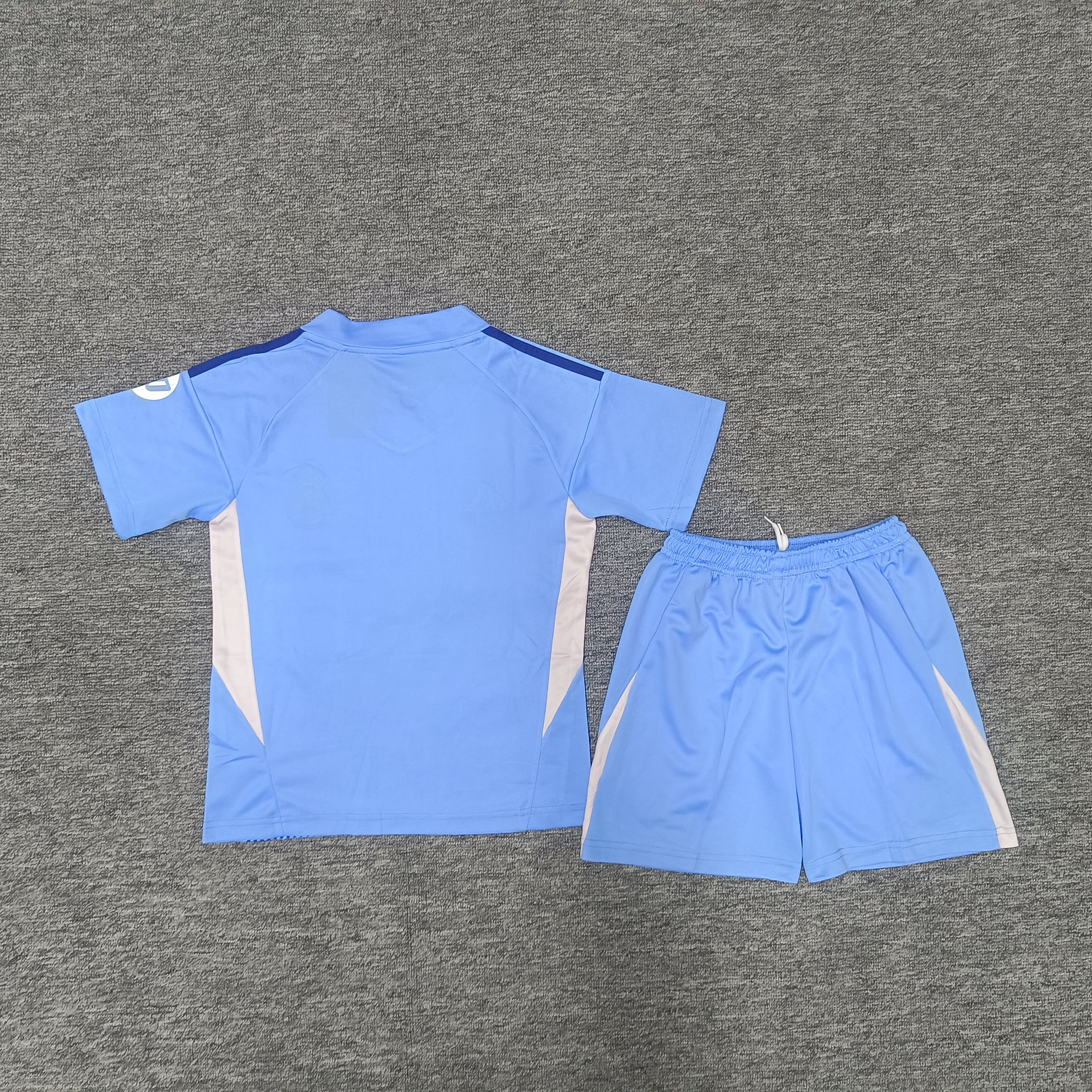 24-25 Real Madrid Blue Goalkeeper Children's football Uniform set