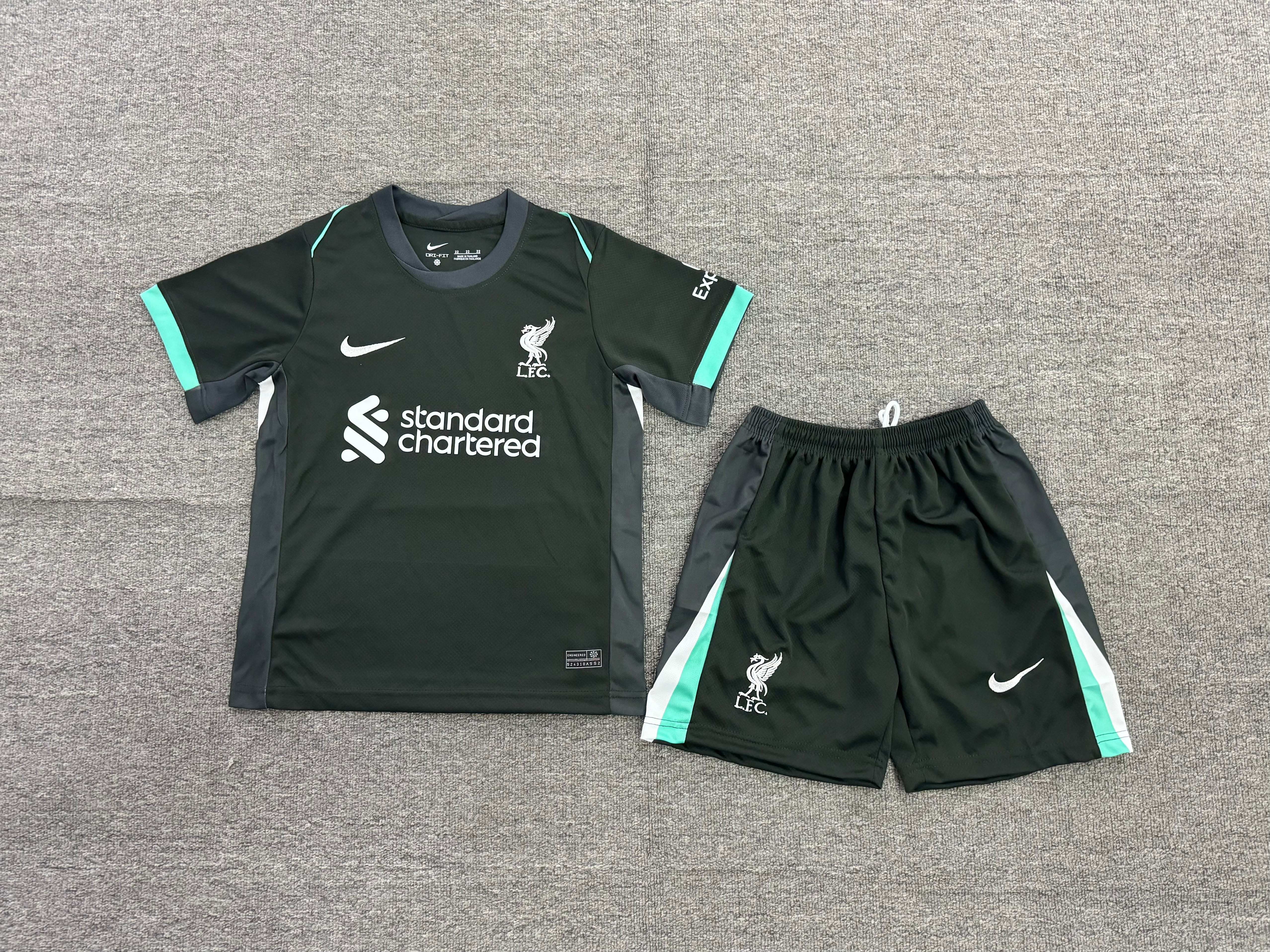 24-25 Liverpool away children's football uniform set