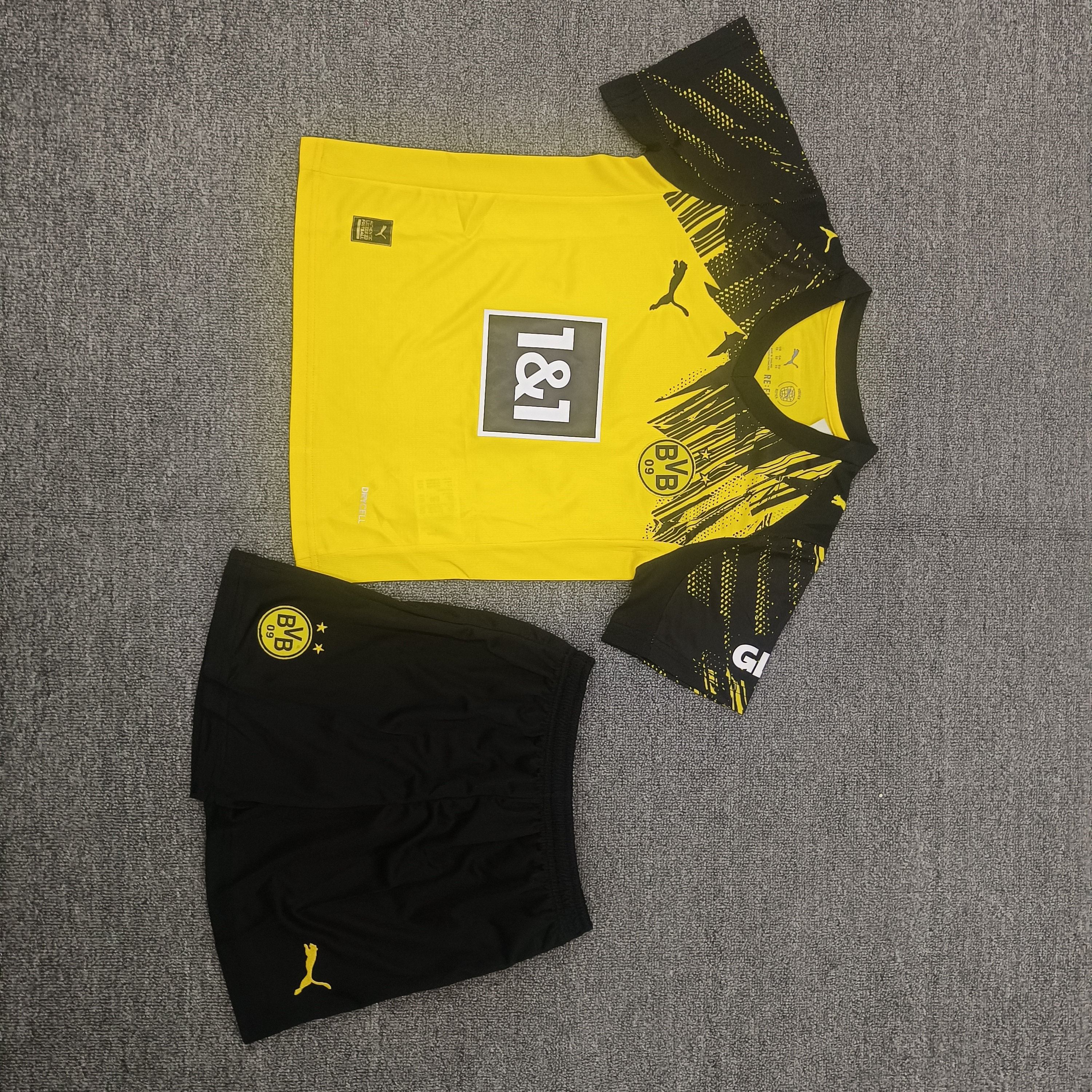 Dortmund home 16-28 children's football uniform set