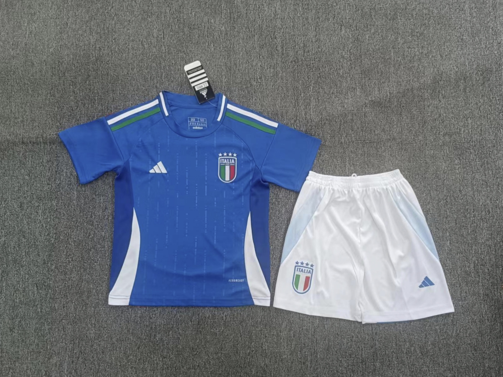 24-25 Italy home children's football uniform set