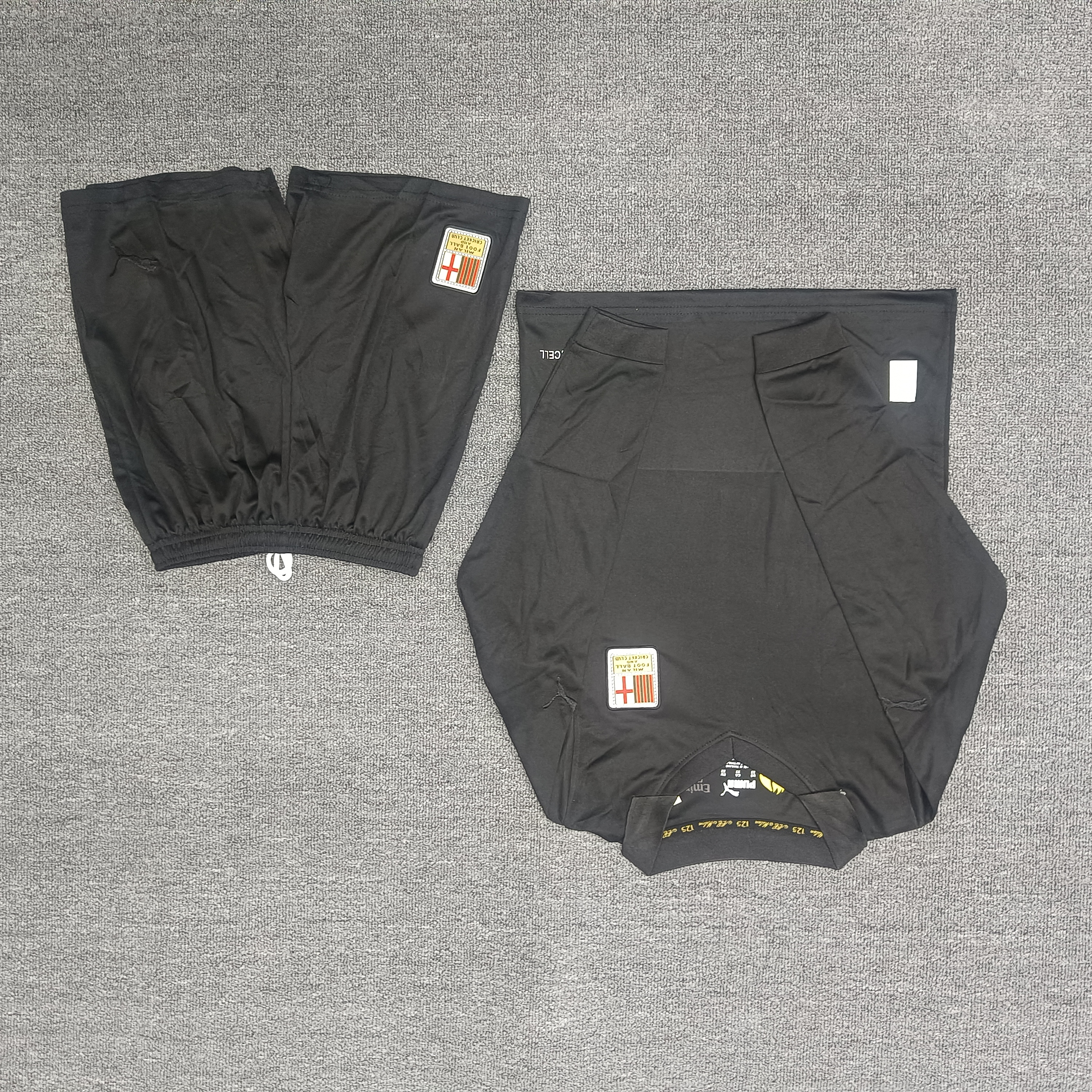 AC Black Commemorative Edition long-sleeved 16-28 size children's football suit set