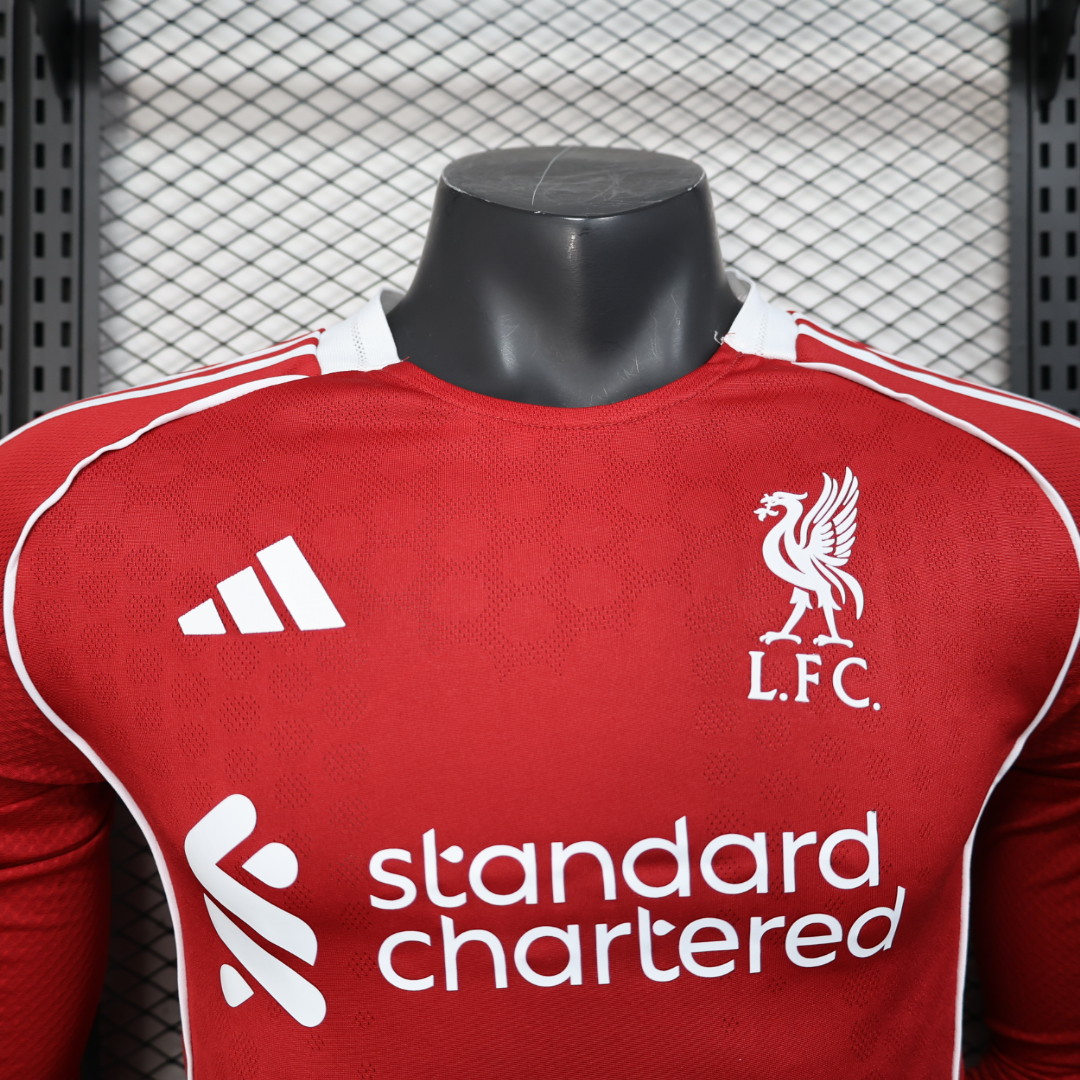 25-26 season Liverpool home long-sleeved player version jersey