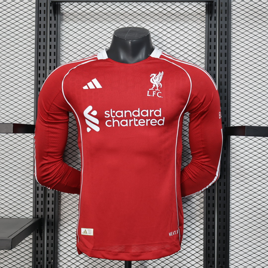 25-26 season Liverpool home long-sleeved player version jersey