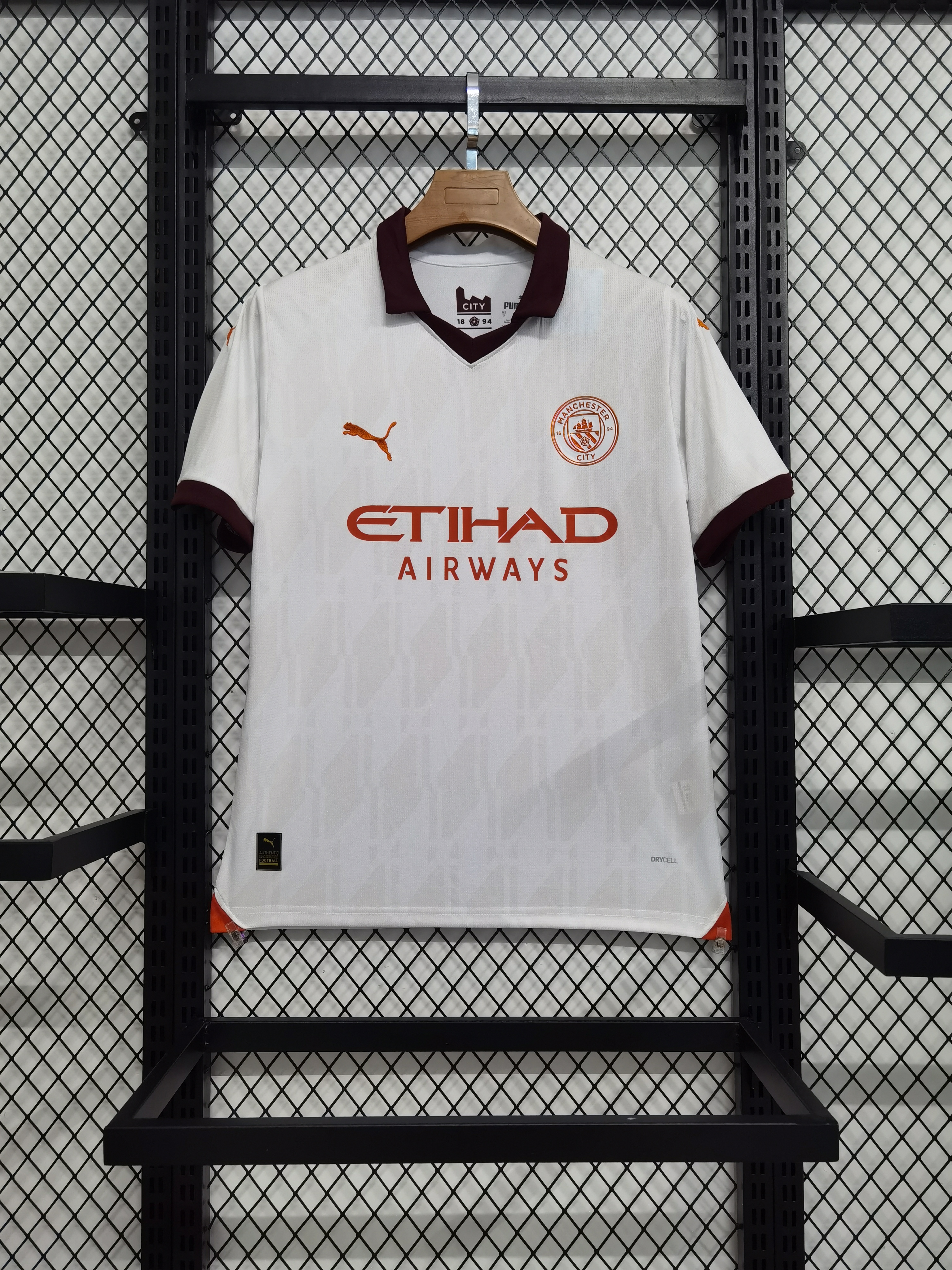23-24 season Manchester City away game fan version white jersey