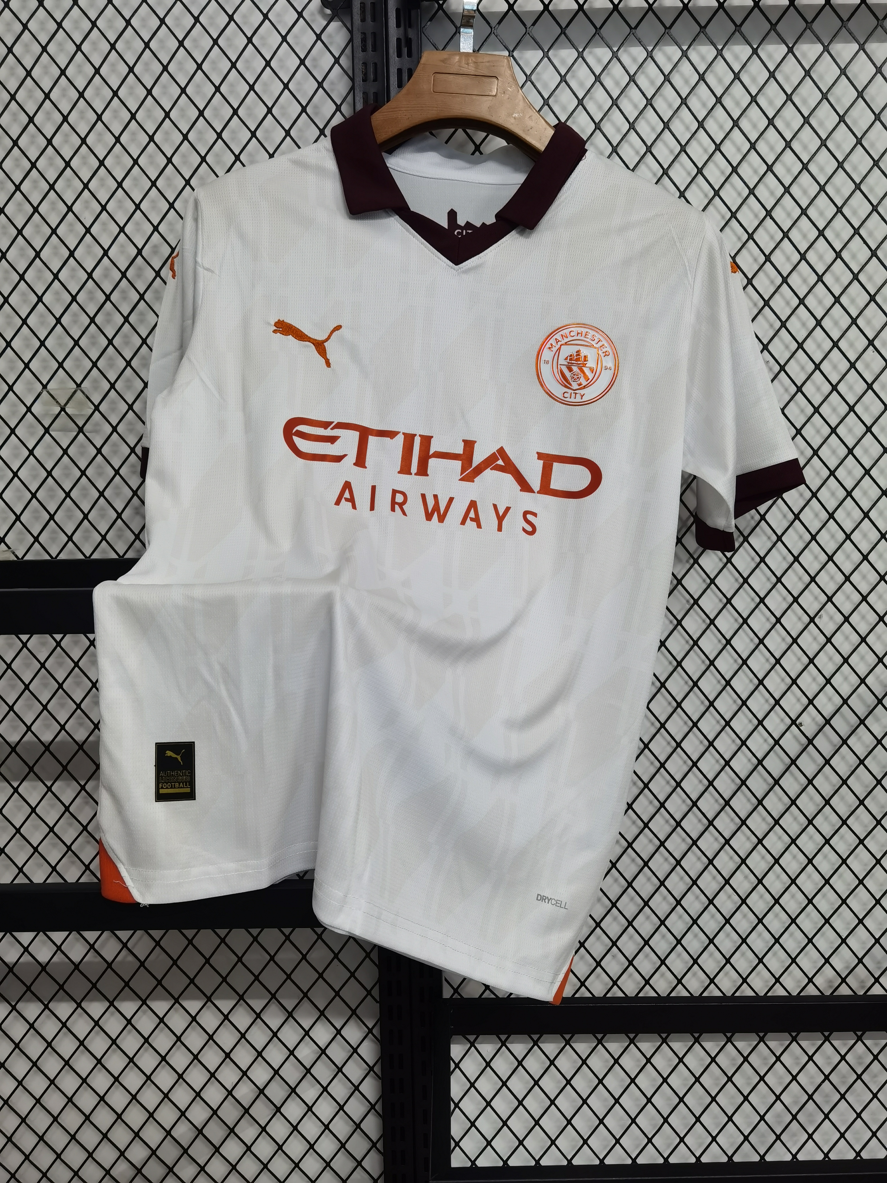 23-24 season Manchester City away game fan version white jersey
