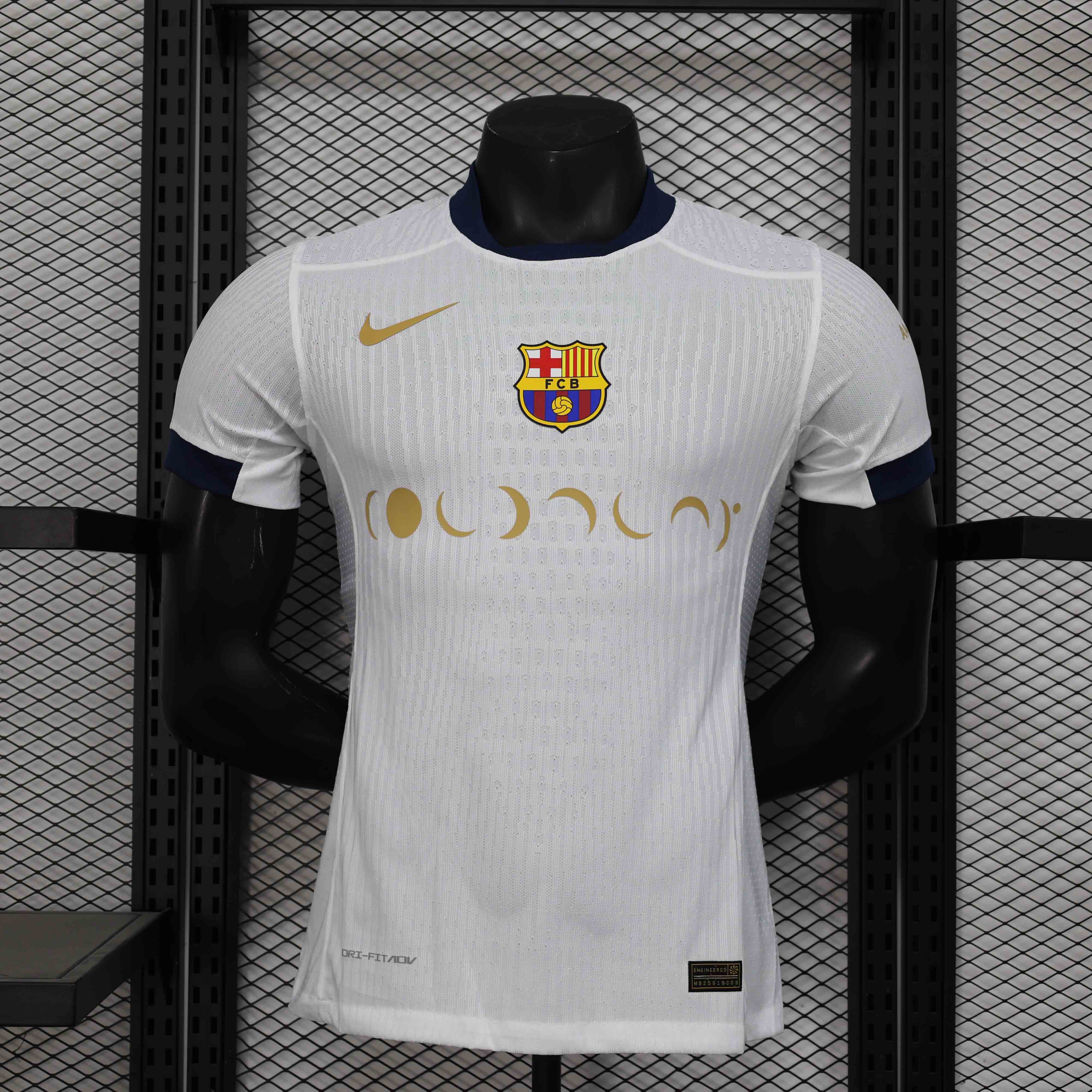 25-26 season Barcelona player version white jersey