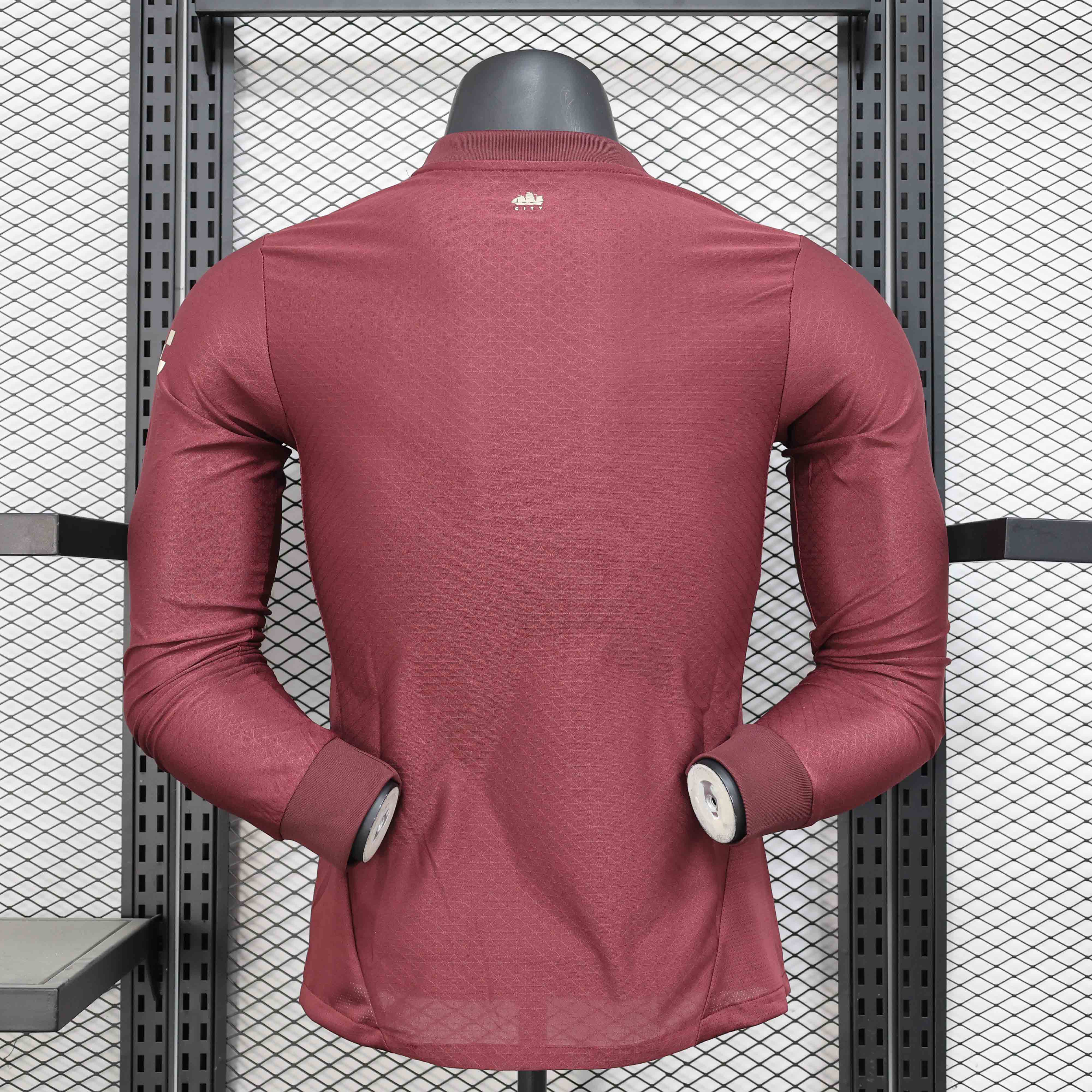 25-26 season Manchester City player version red long-sleeved jersey