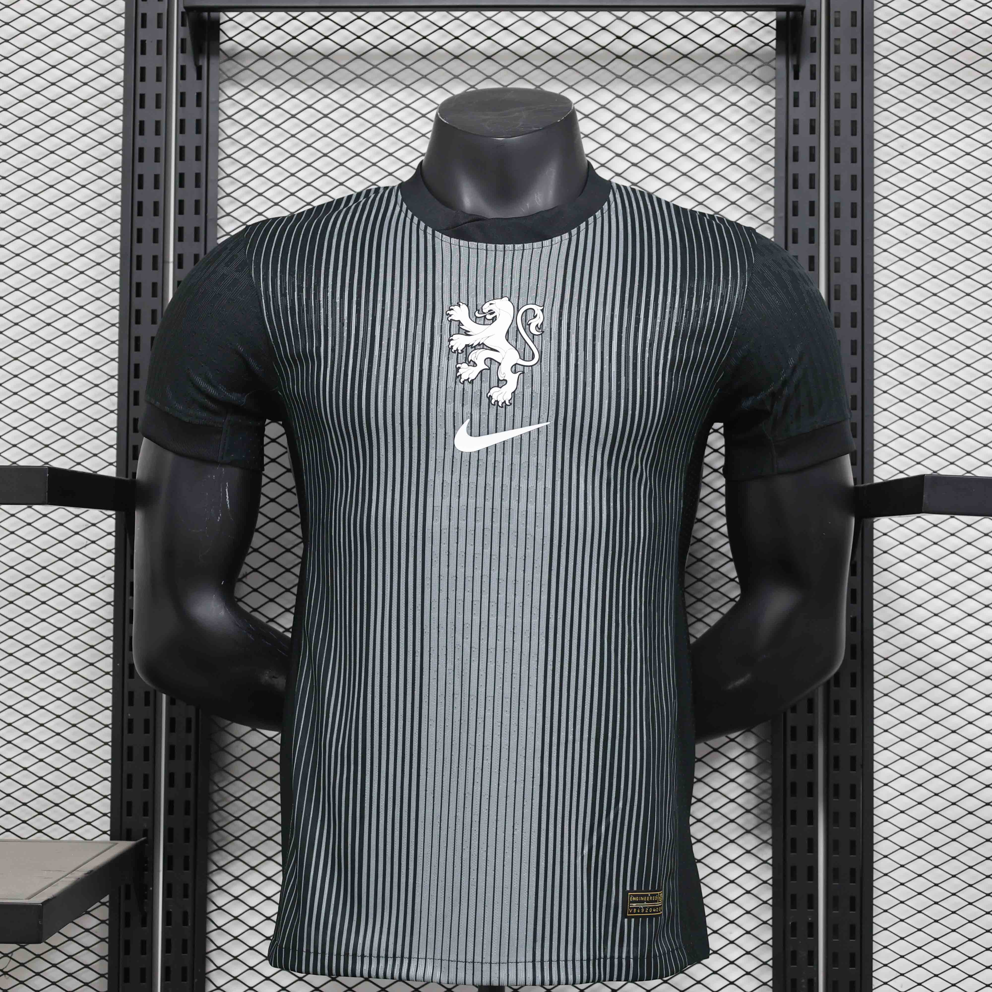 25-26 season Netherlands goalkeeper player version black jersey