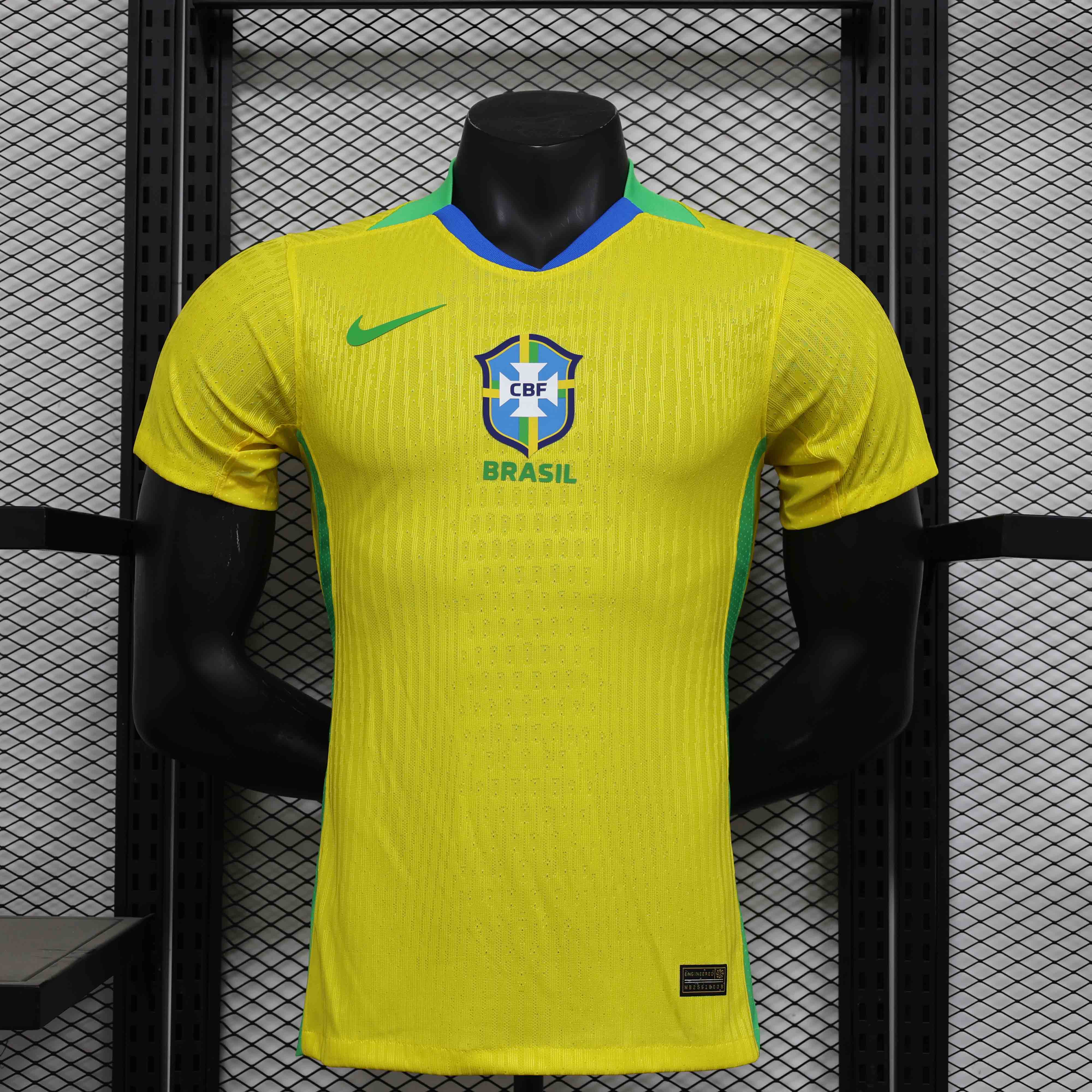 25-26 season Brazil team home player version jersey