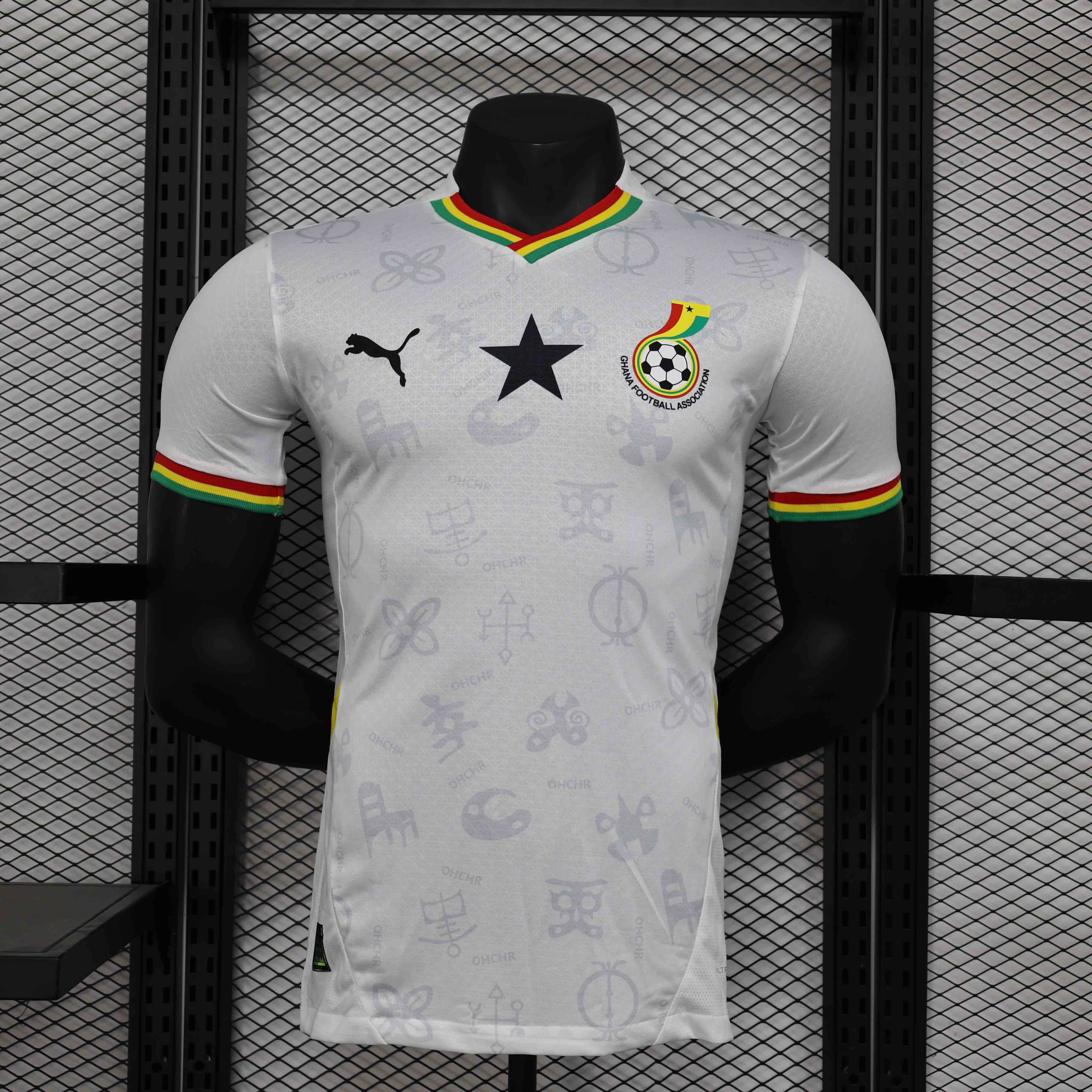 25-26 season Ghana players white jersey