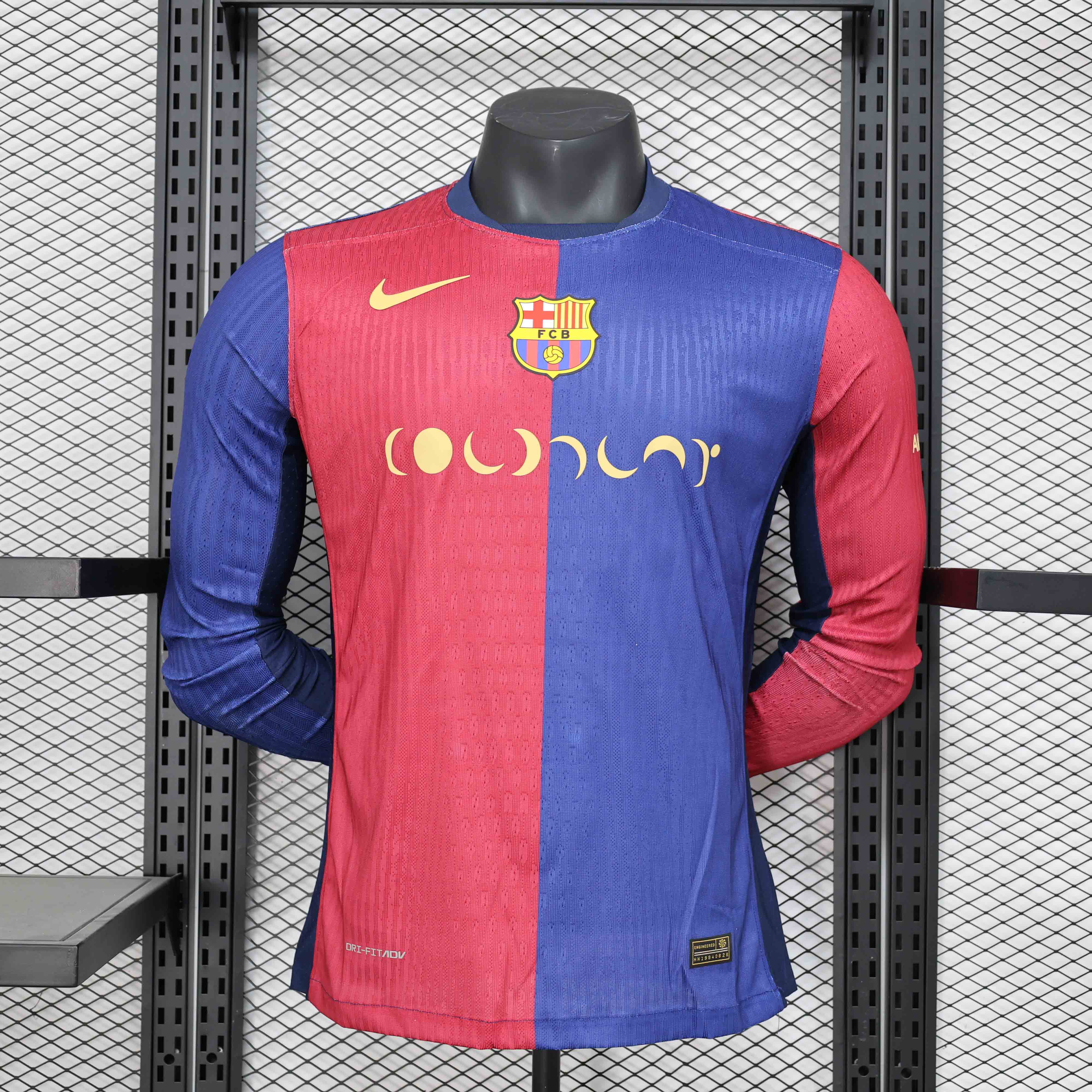 25-26 season Barcelona home player version long sleeve jersey