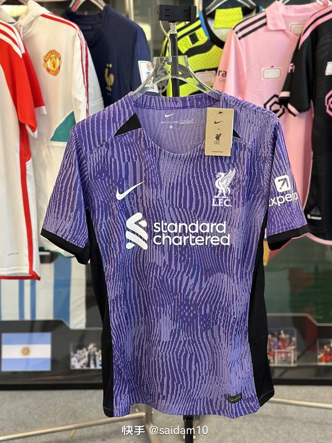 23-24 Liverpool, the second away game, wore purple jerseys