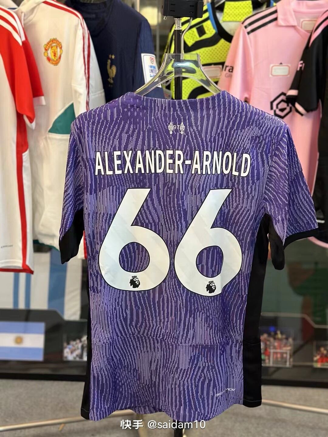 23-24 Liverpool, the second away game, wore purple jerseys