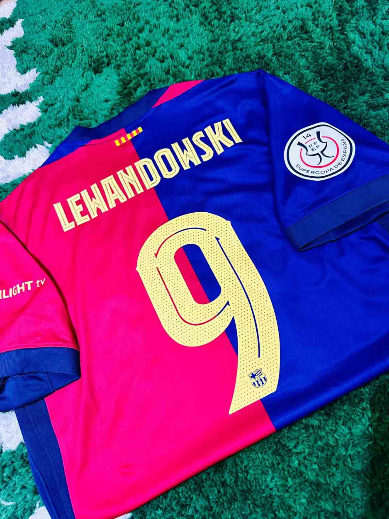 24-25 season Barcelona home jersey Yamal Lewandowski Rafinha