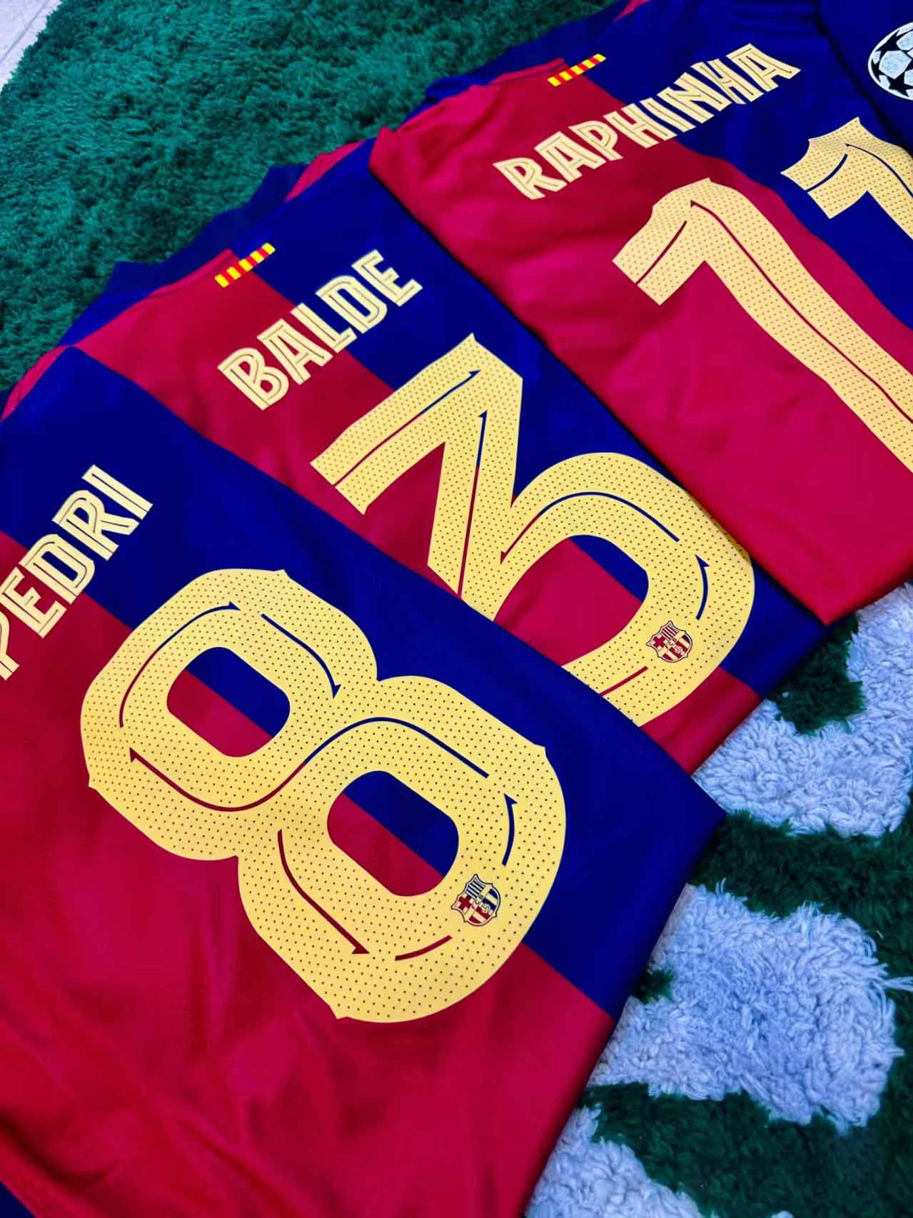 24-25 season Barcelona home jersey Yamal Lewandowski Rafinha