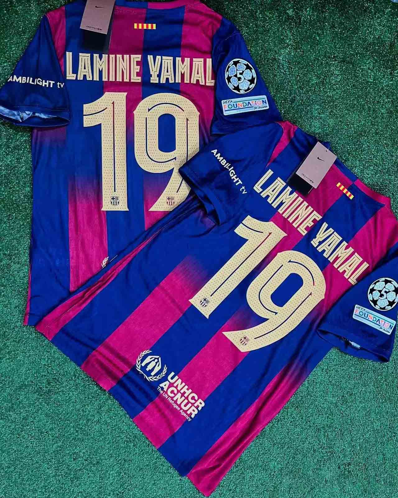 25-26 season Barcelona home jersey Yamal Lewandowski Rafinha