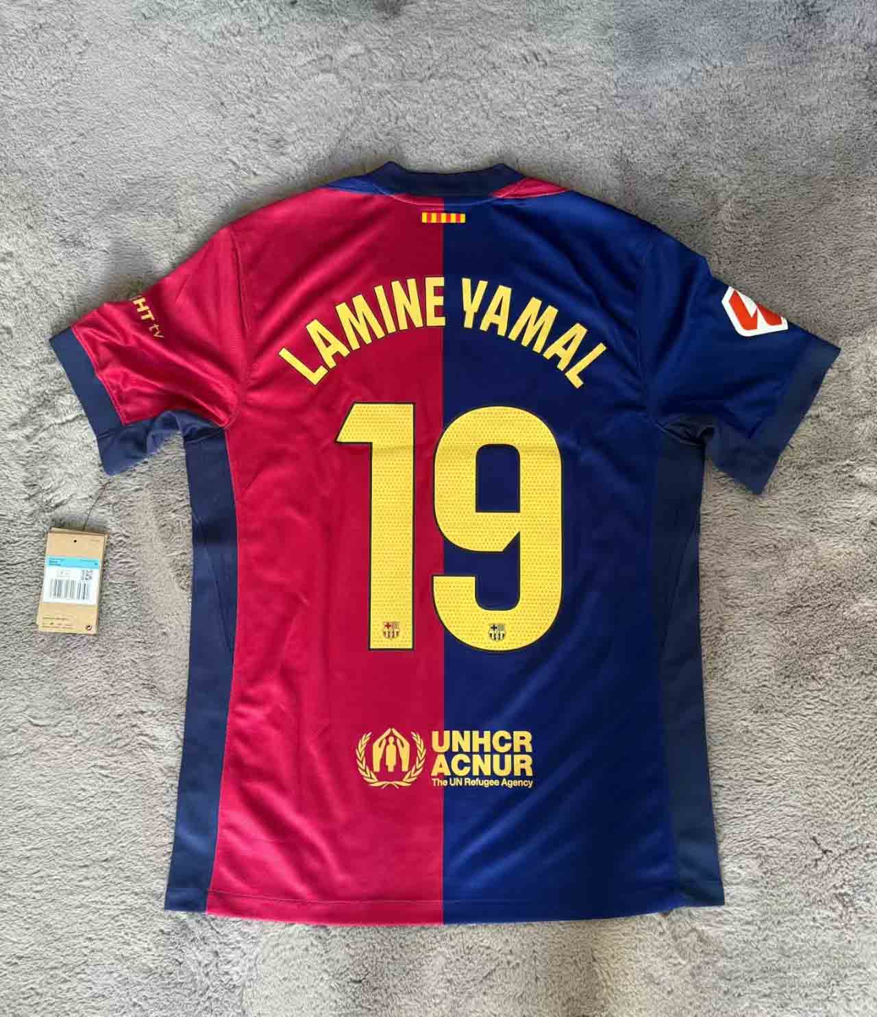 24-25 season Barcelona home jersey Yamal Lewandowski Rafinha