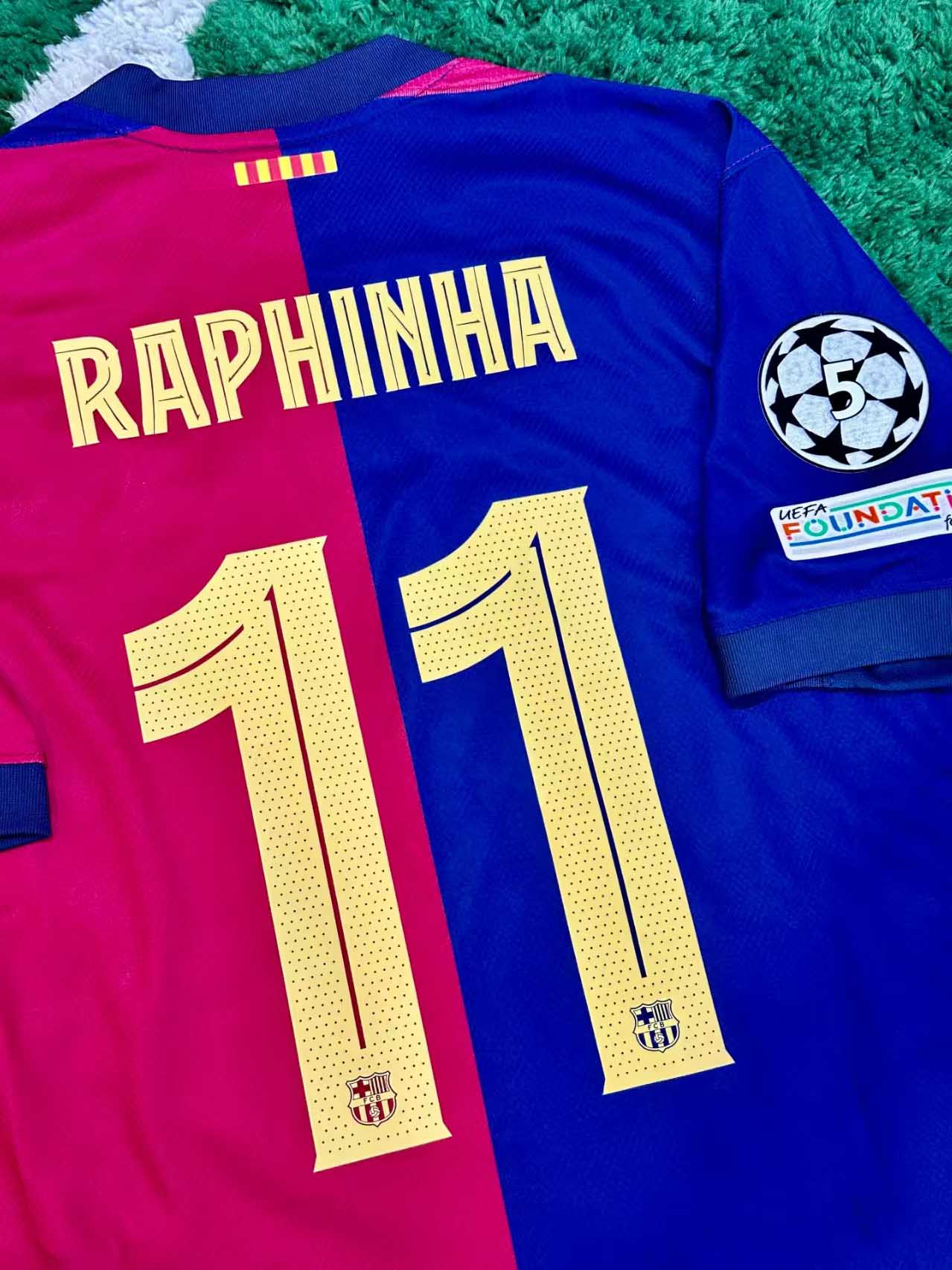 24-25 season Barcelona home jersey Yamal Lewandowski Rafinha