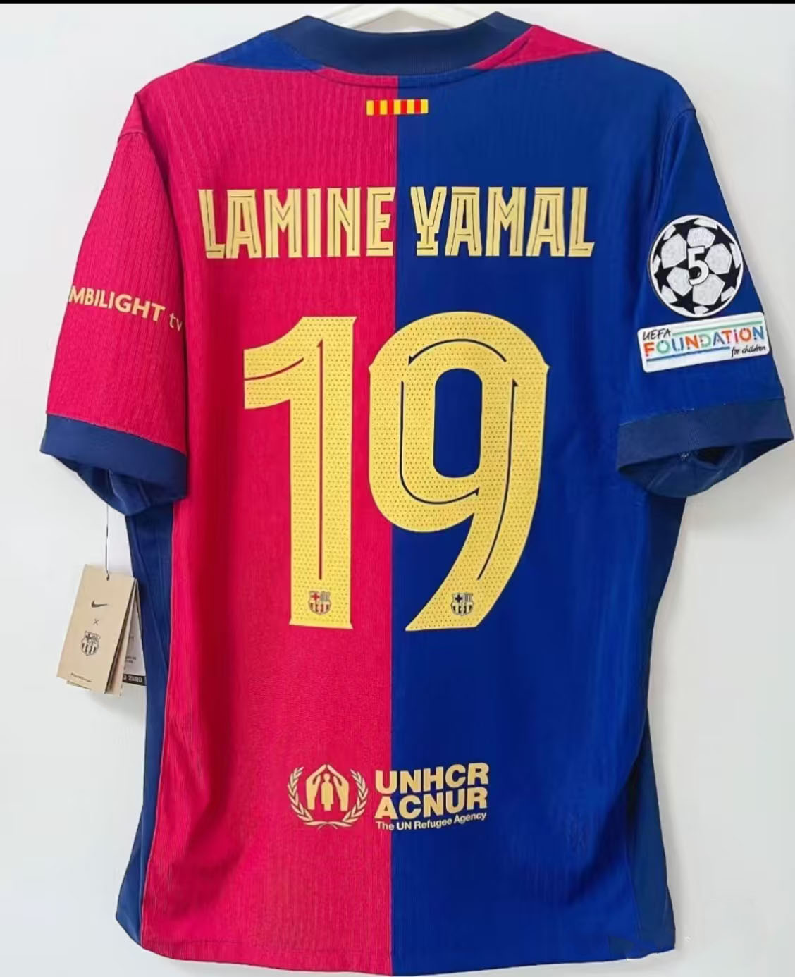 24-25 season Barcelona home jersey Yamal Lewandowski Rafinha