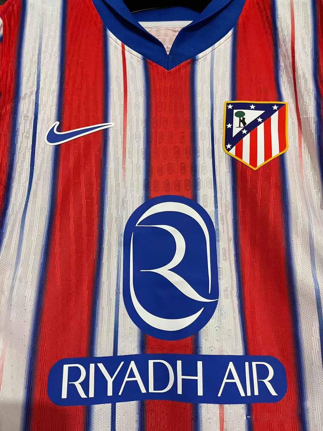 24-25 season Atletico Madrid home jersey Alvarez, Alexander Soros, Griezmann