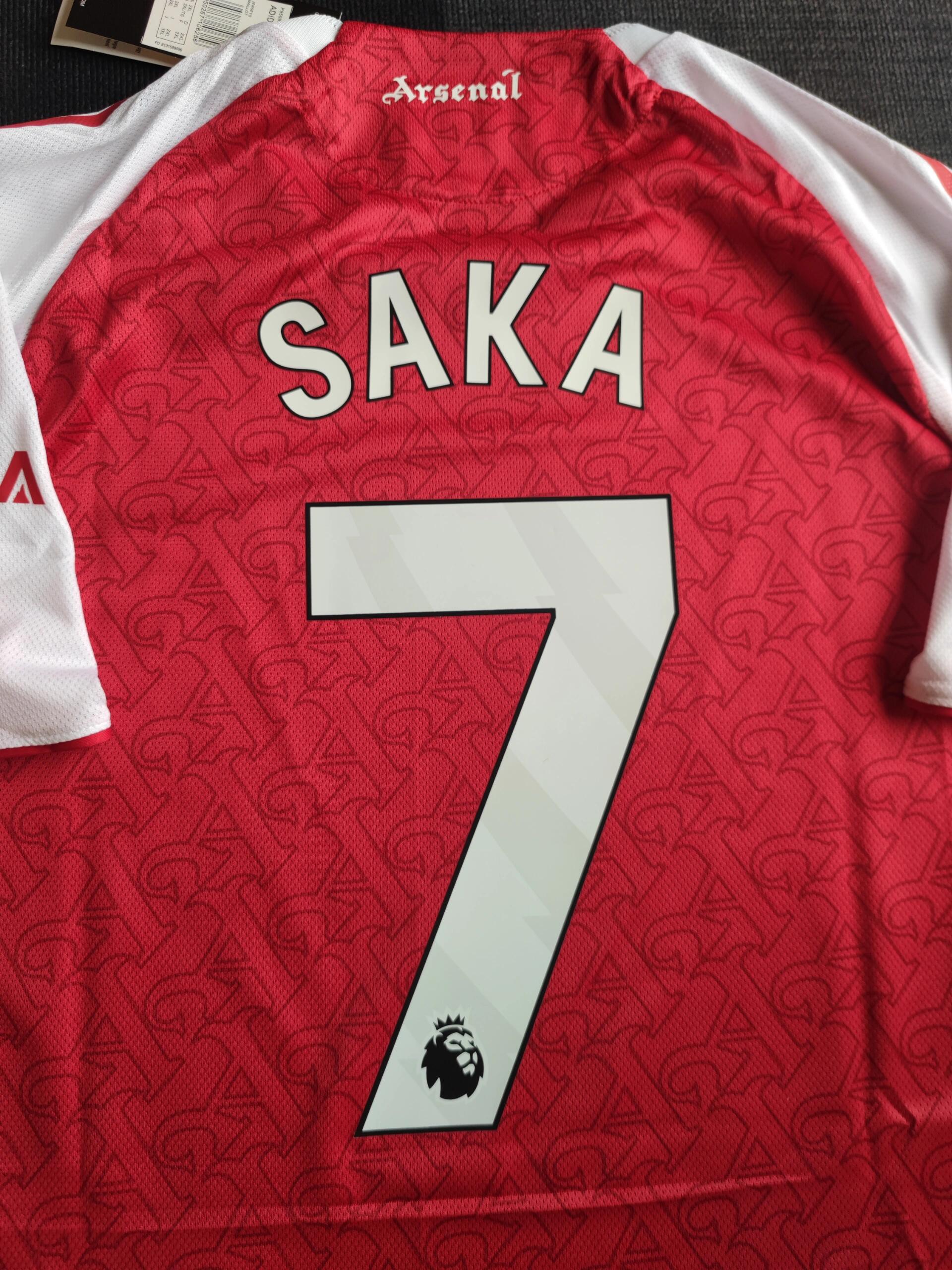 Arsenal home jersey 25-26 season, Kai Havertz, Martin Odegaard, Bukayo Saka