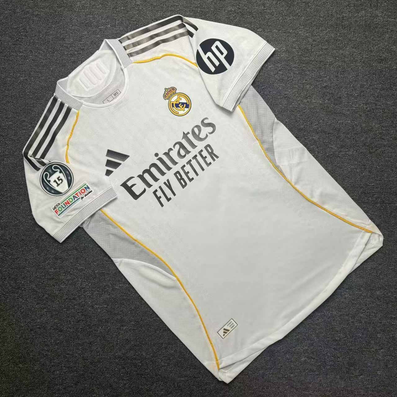 25-26 season Real Madrid home jersey Mbappe Vinicius Bellingham