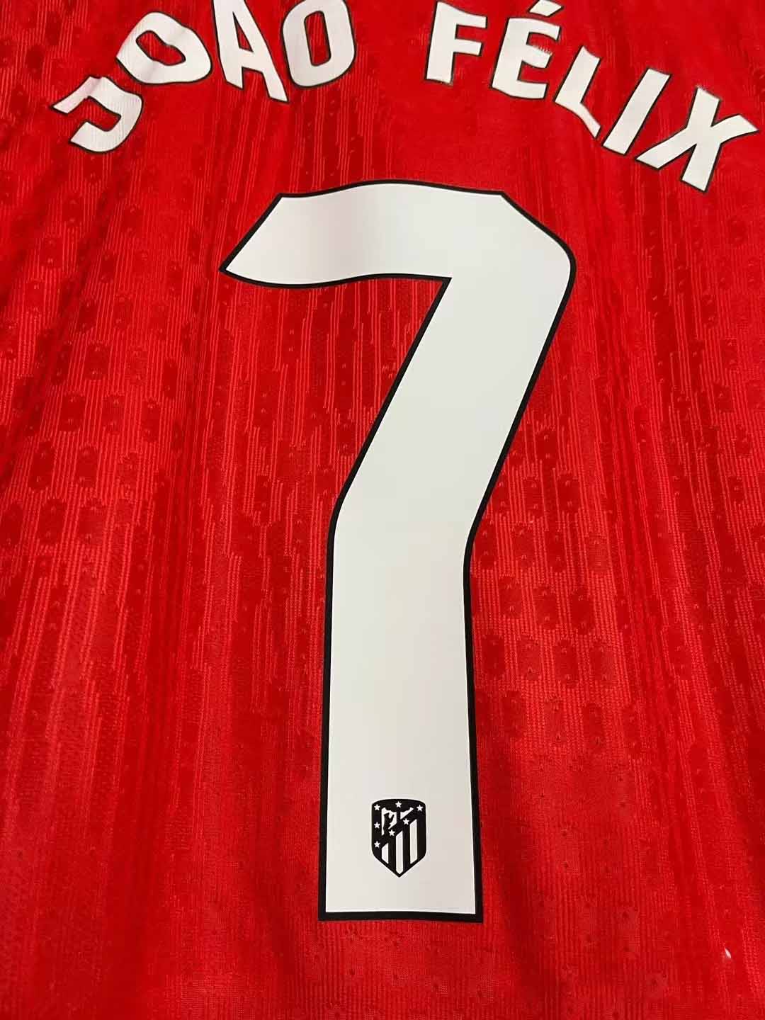 24-25 season Atletico Madrid home jersey Alvarez, Alexander Soros, Griezmann