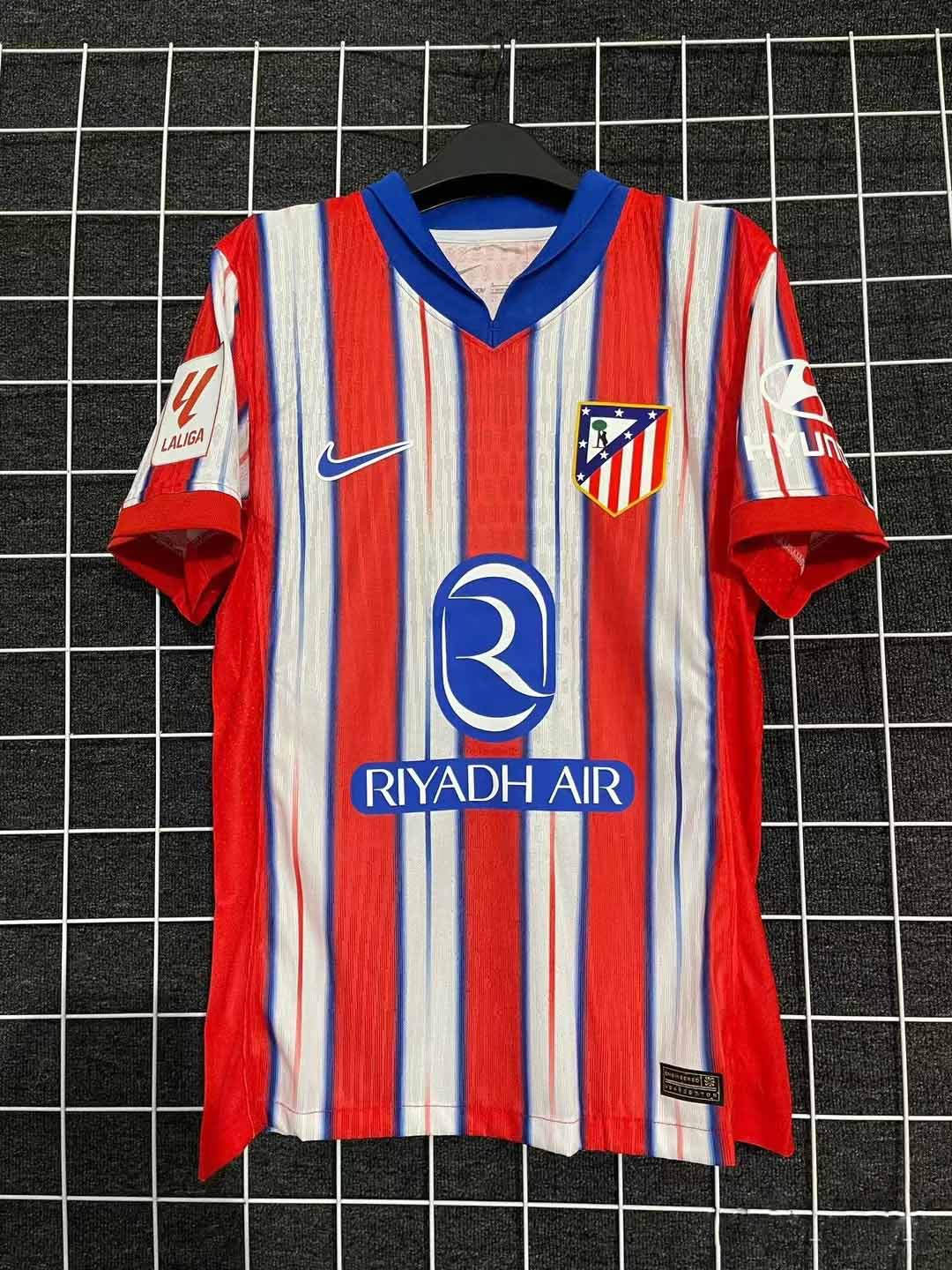 24-25 season Atletico Madrid home jersey Alvarez, Alexander Soros, Griezmann