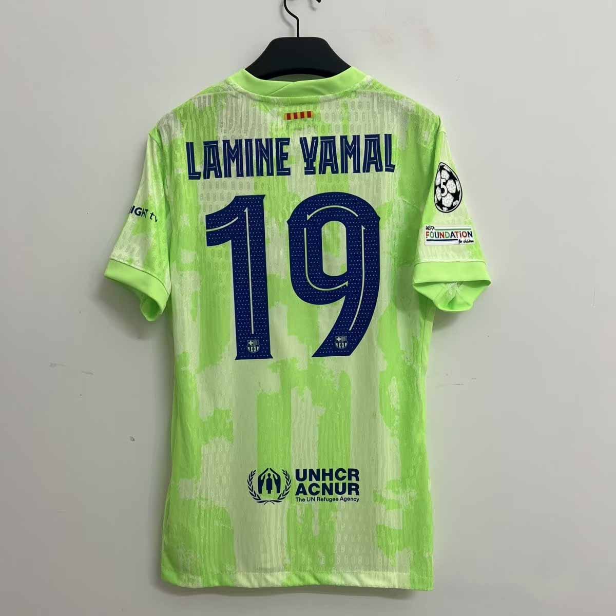 24-25 season Barcelona second away jersey Lewandowski, Yamaru and Rafinha