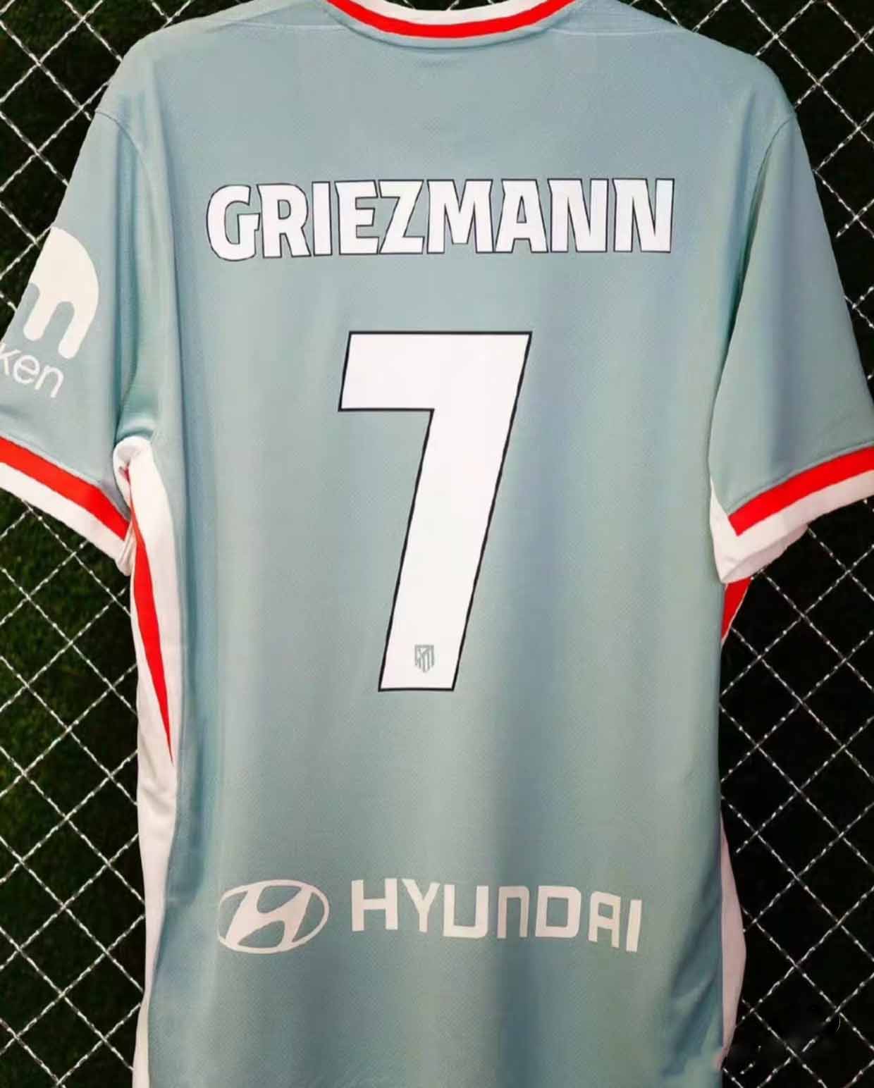 24-25 season Atletico Madrid away jersey Alvarez, Alexander Soros, Griezmann