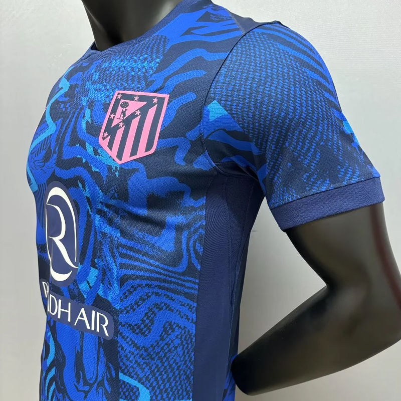 24-25 season Atletico Madrid away jersey Alvarez, Alexander Soros, Griezmann
