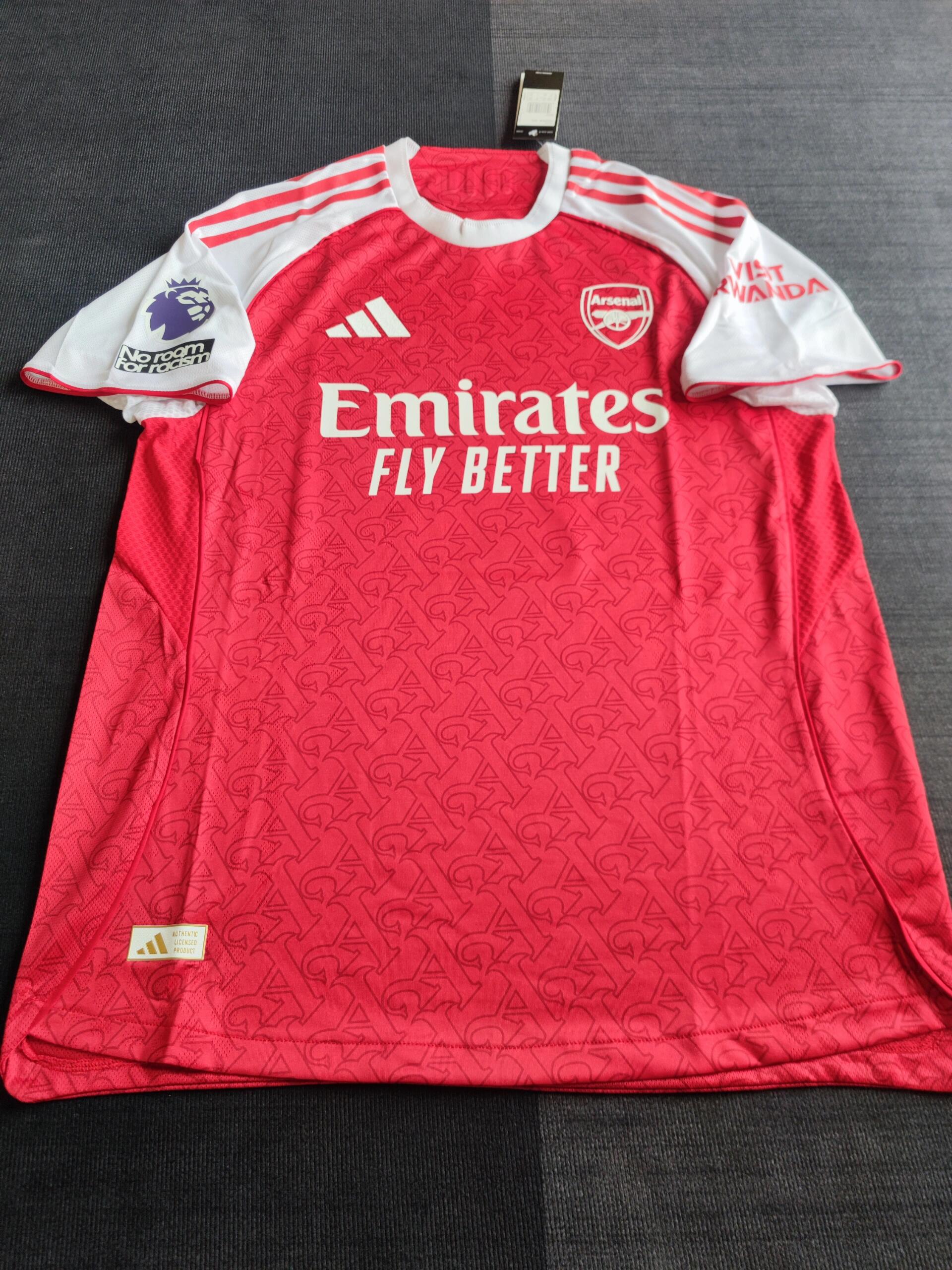 Arsenal home jersey 25-26 season, Kai Havertz, Martin Odegaard, Bukayo Saka