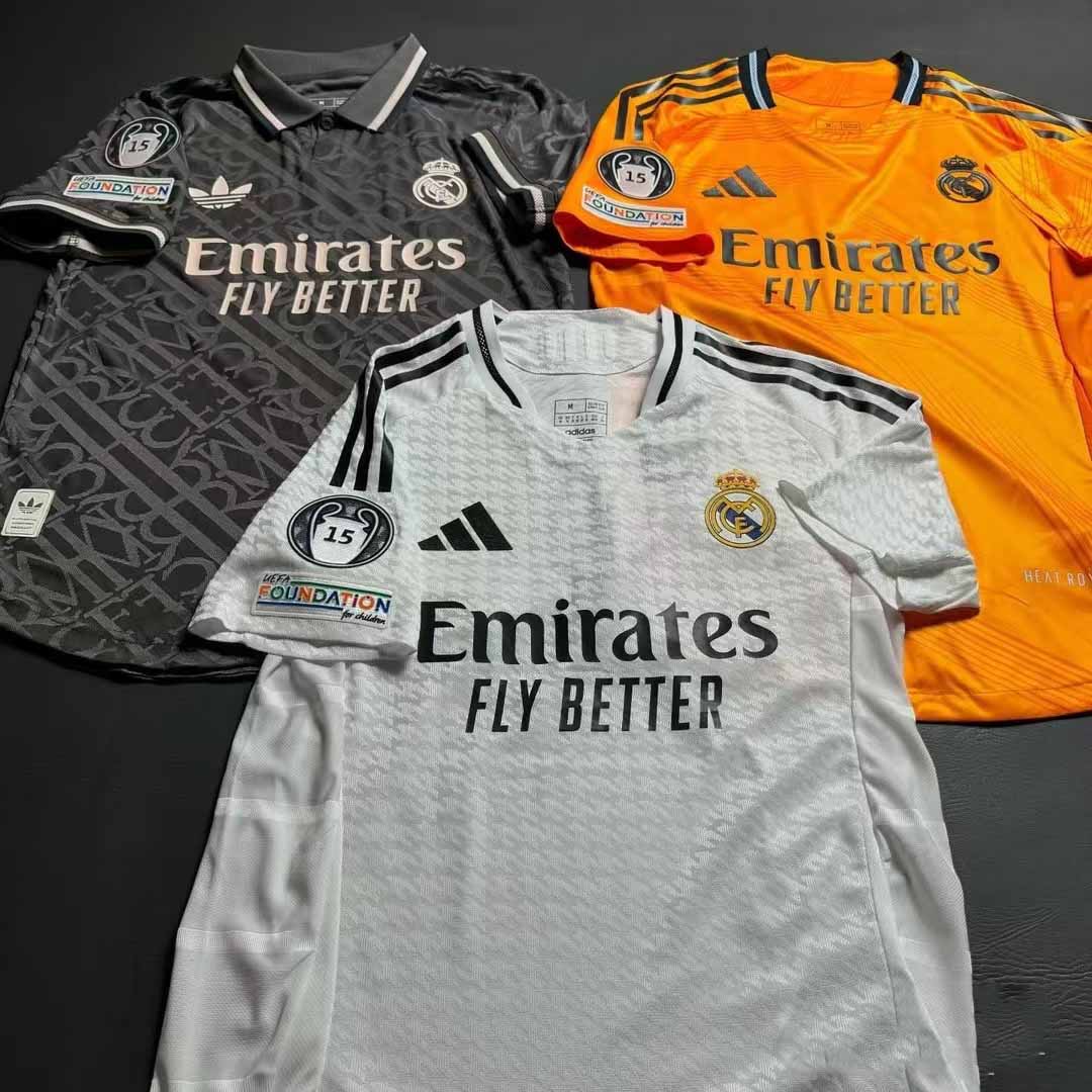 24-25 season Real Madrid away jersey Mbappe Vinicius Bellingham