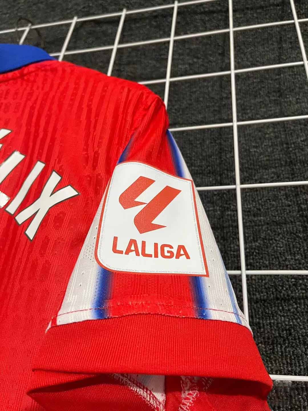 24-25 season Atletico Madrid home jersey Alvarez, Alexander Soros, Griezmann