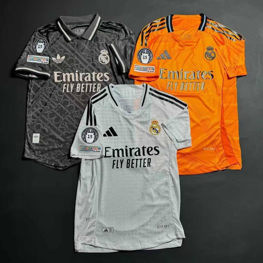 24-25 season Real Madrid away jersey Mbappe Vinicius Bellingham