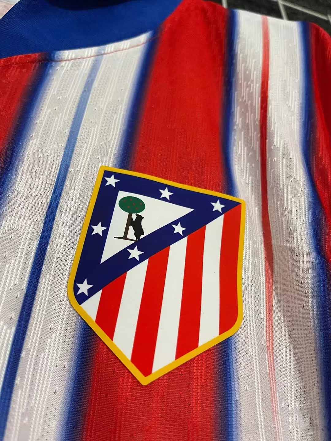 24-25 season Atletico Madrid home jersey Alvarez, Alexander Soros, Griezmann