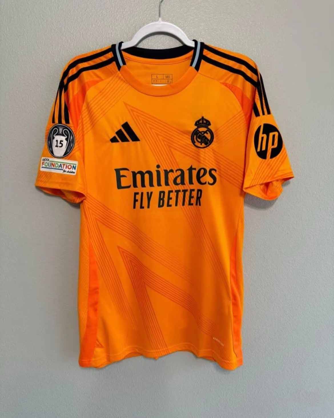 24-25 season Real Madrid away jersey Mbappe Vinicius Bellingham