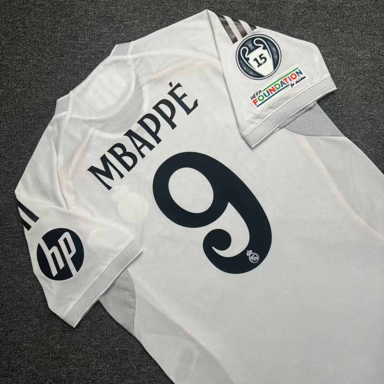 25-26 season Real Madrid home jersey Mbappe Vinicius Bellingham