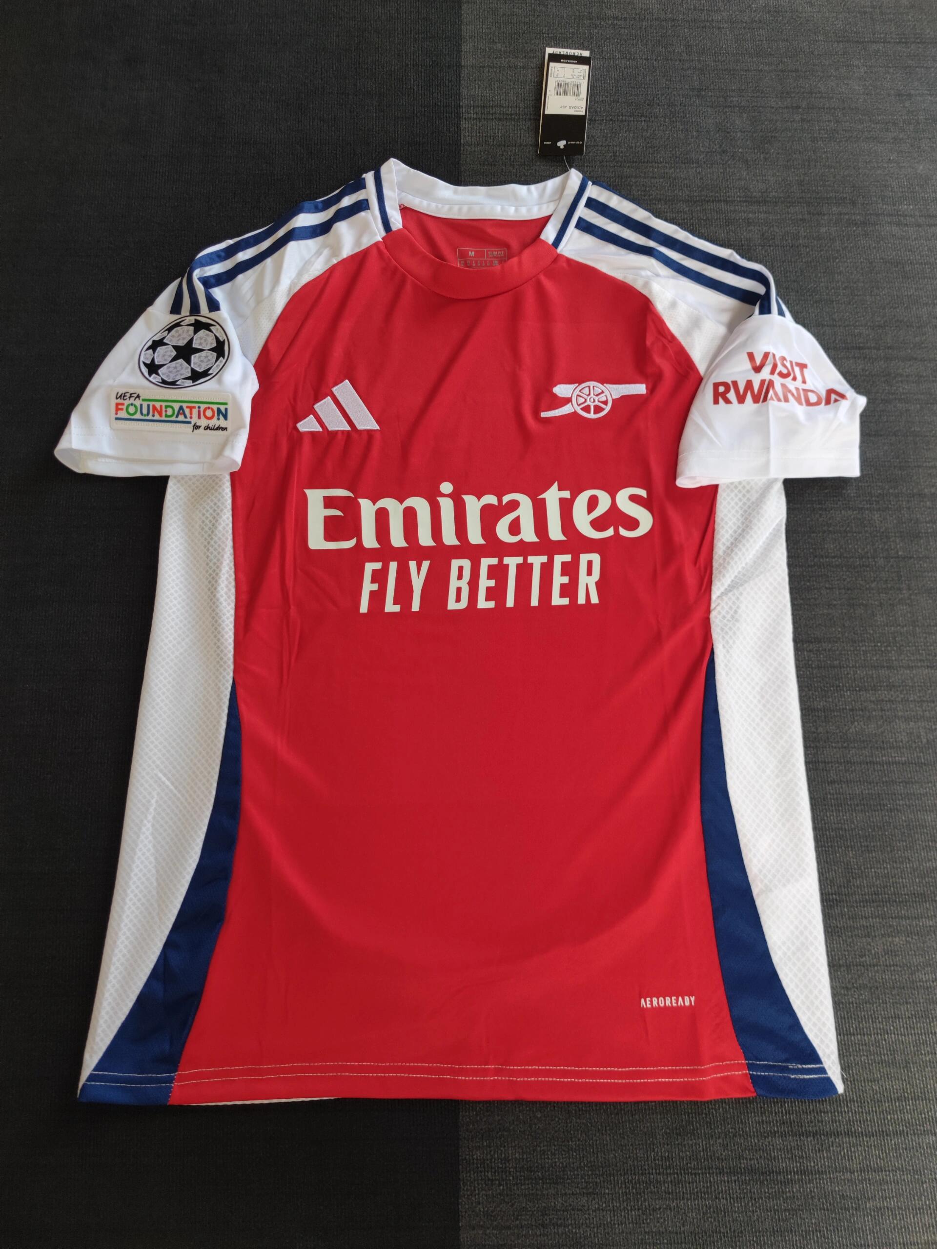 Arsenal home jersey 24-25 season, Kai Havertz, Martin Odegaard, Bukayo Saka