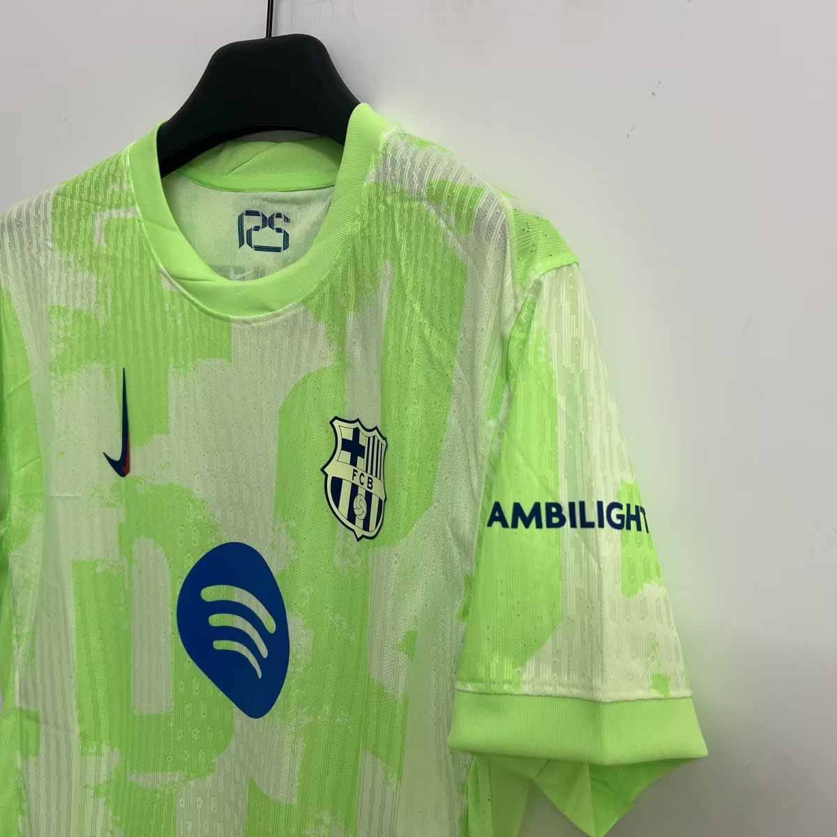 24-25 season Barcelona second away jersey Lewandowski, Yamaru and Rafinha