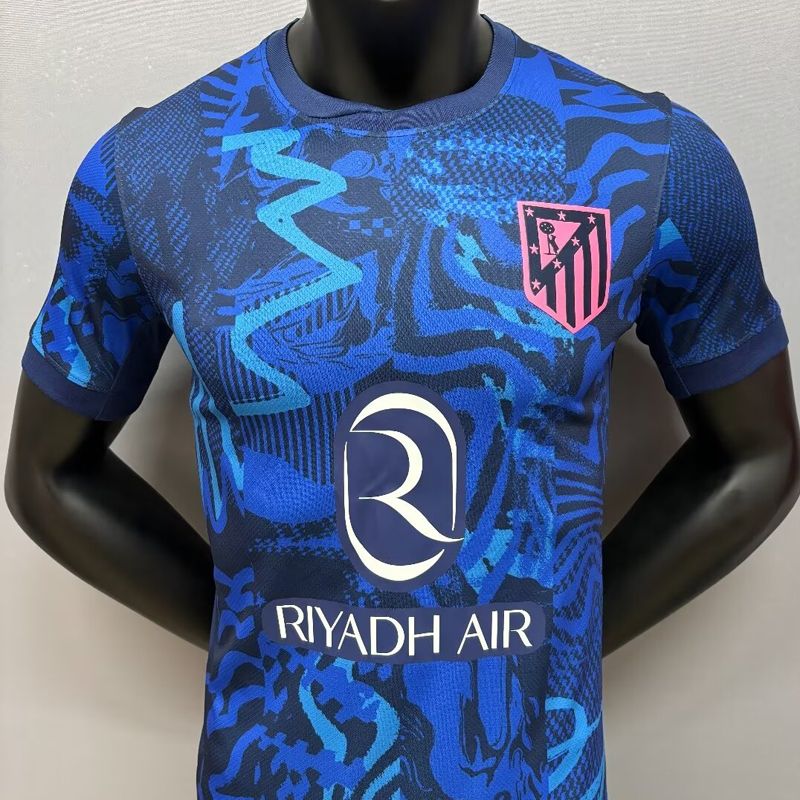 24-25 season Atletico Madrid away jersey Alvarez, Alexander Soros, Griezmann