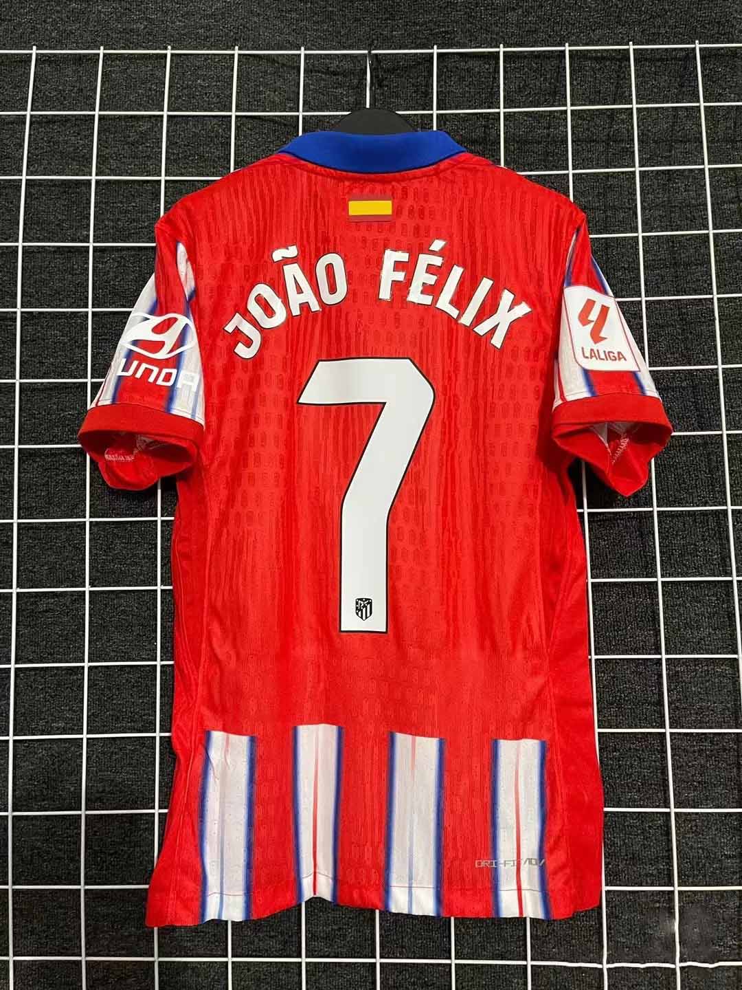 24-25 season Atletico Madrid home jersey Alvarez, Alexander Soros, Griezmann