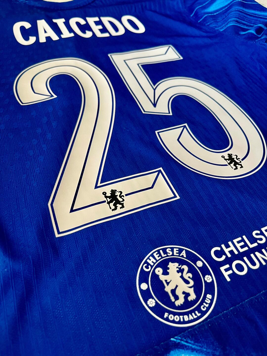 24-25 Chelsea home kit, Nicolas Jackson, Enzo Fernandez, Pedro Neto, Sancho