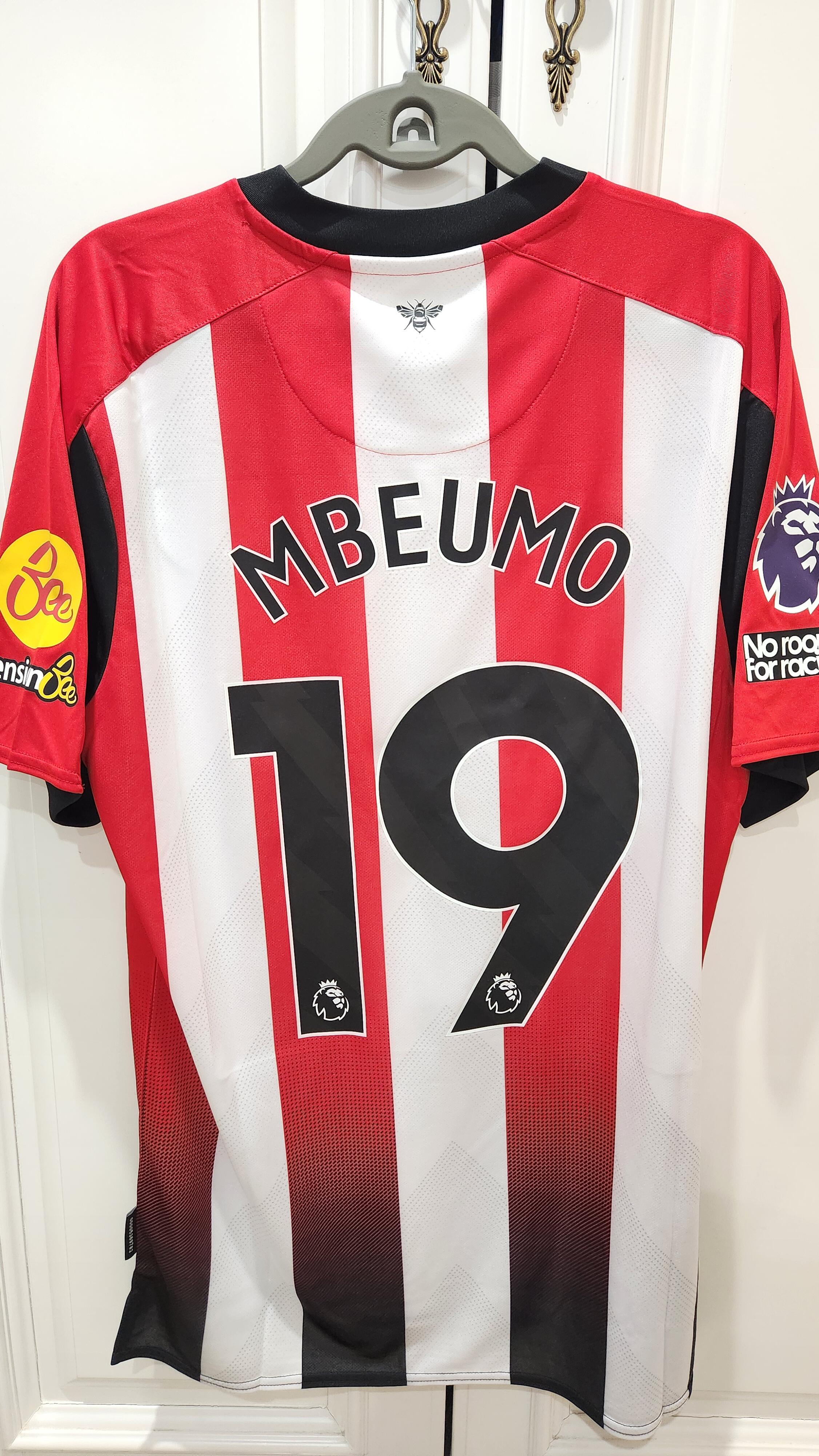 24-25 season Brentford home jersey, Mbeumo, Visa, Shad, Carvalho