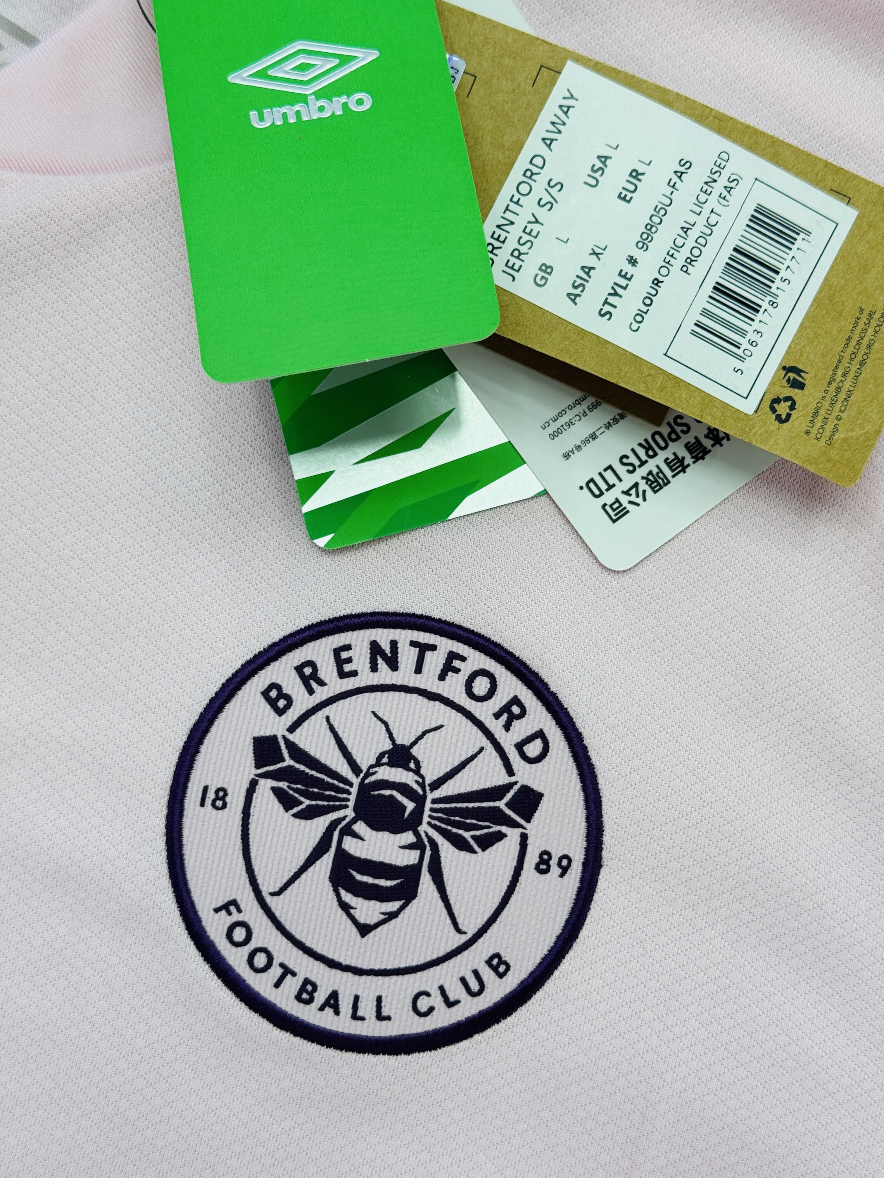 24-25 season Brentford away jersey, Mbemo, Visa, Shad, Carvalho