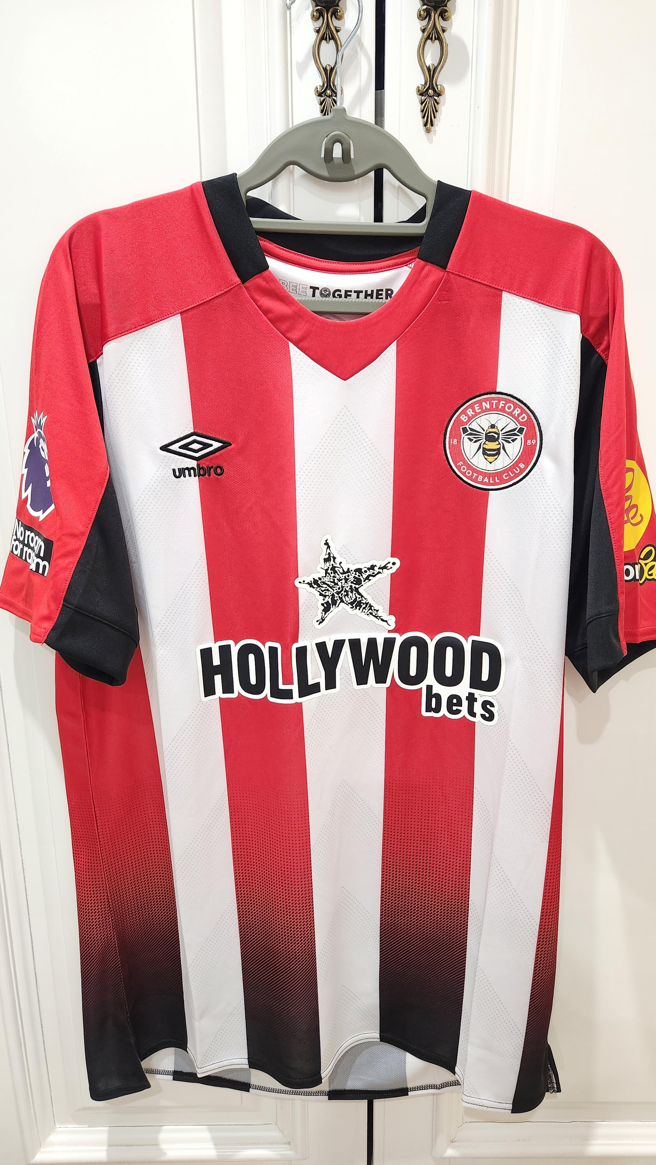 24-25 season Brentford home jersey, Mbeumo, Visa, Shad, Carvalho