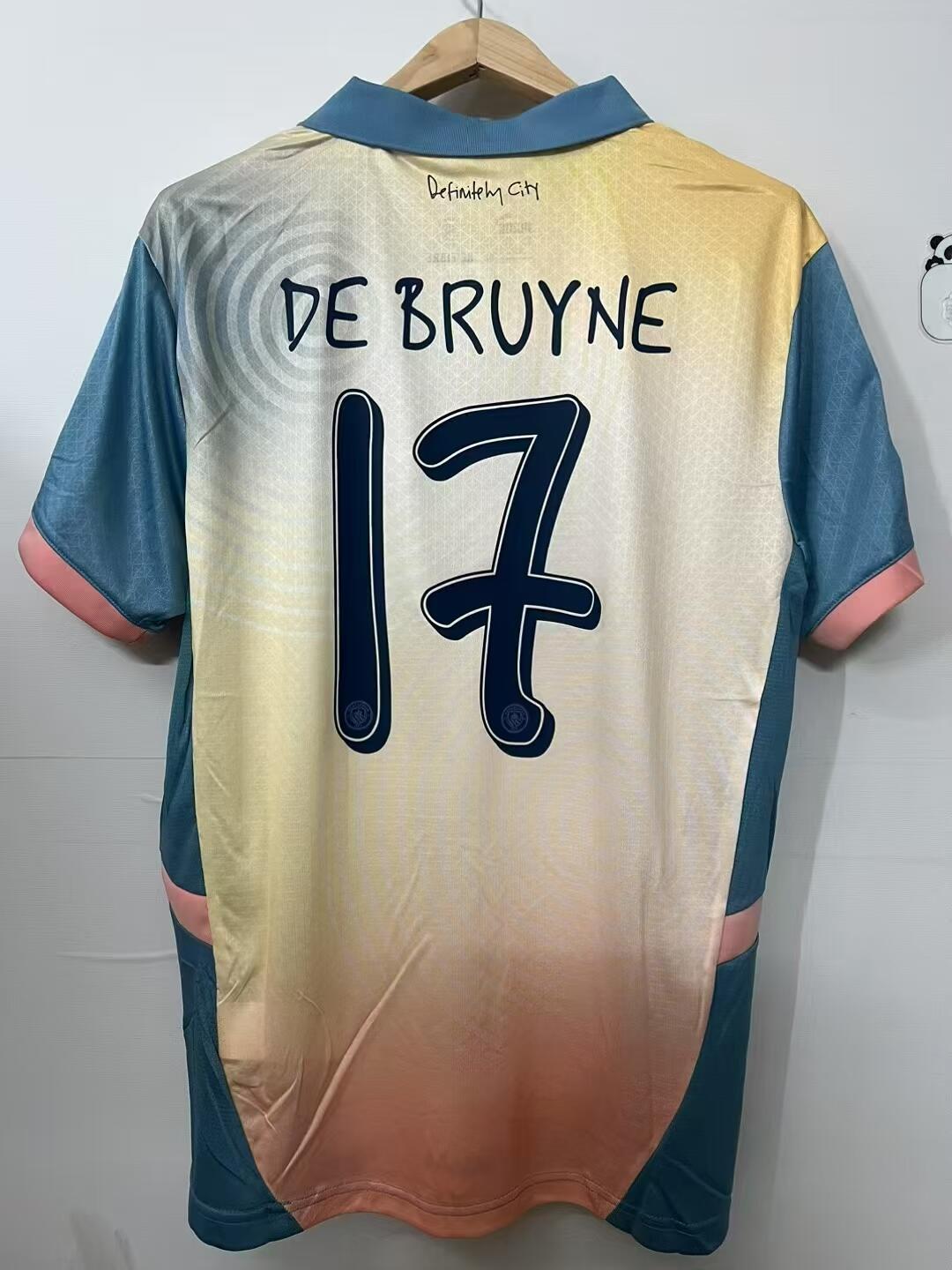 24-25 season Manchester City away jersey Haaland, De Bruyne, Malmush, Phil Foden,