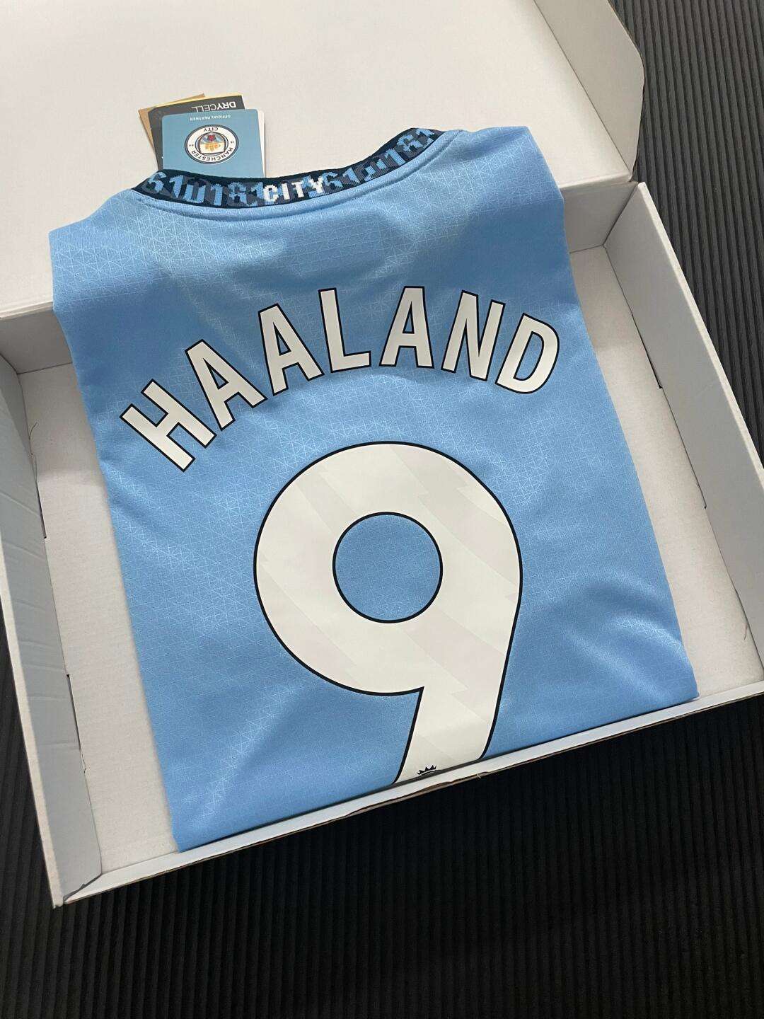 24-25 season Manchester City home jersey, Haaland, De Bruyne, Malmush, Phil Foden,