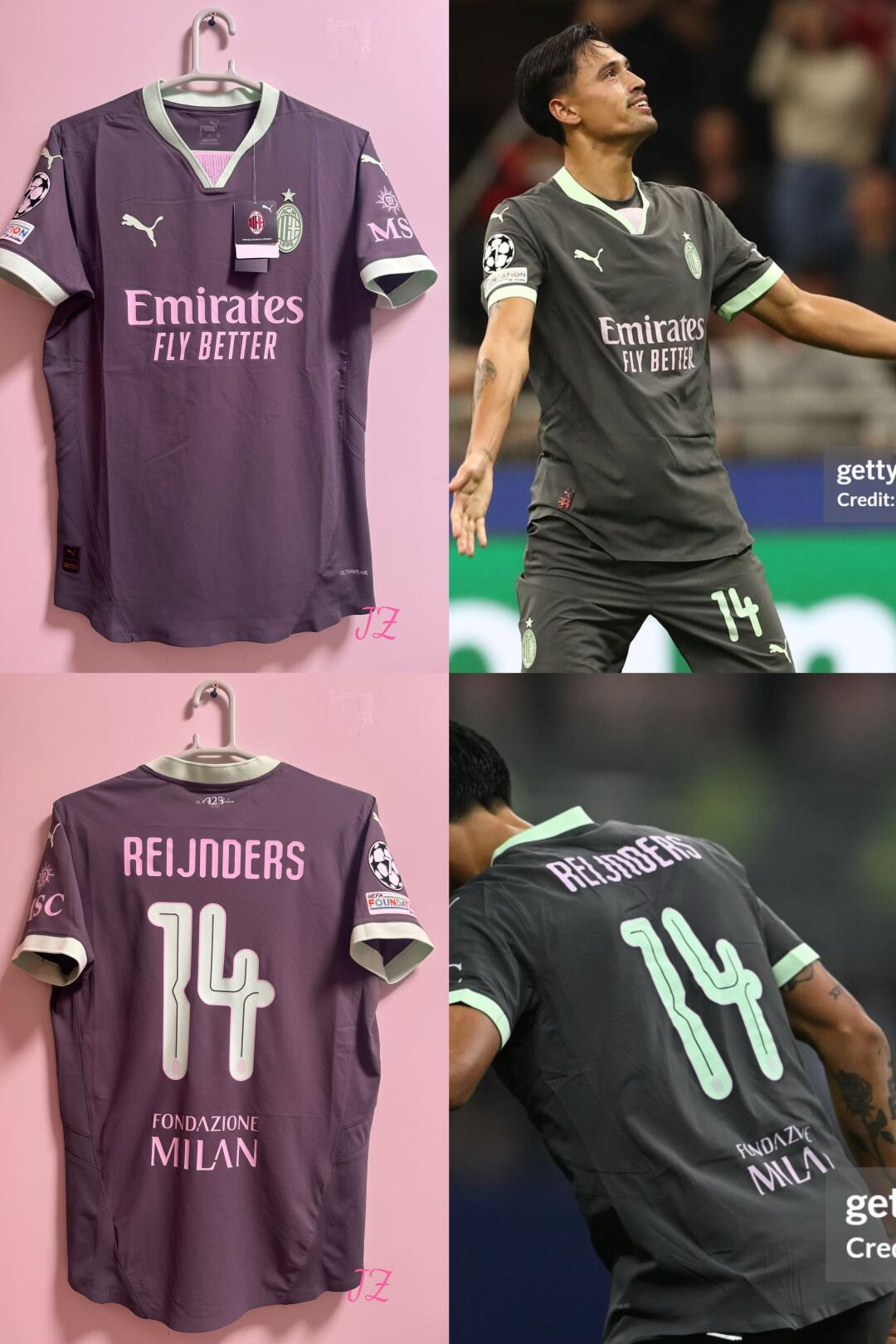 24-25 season AC Milan away jersey, Theo, Felix, Jimenez, Leo